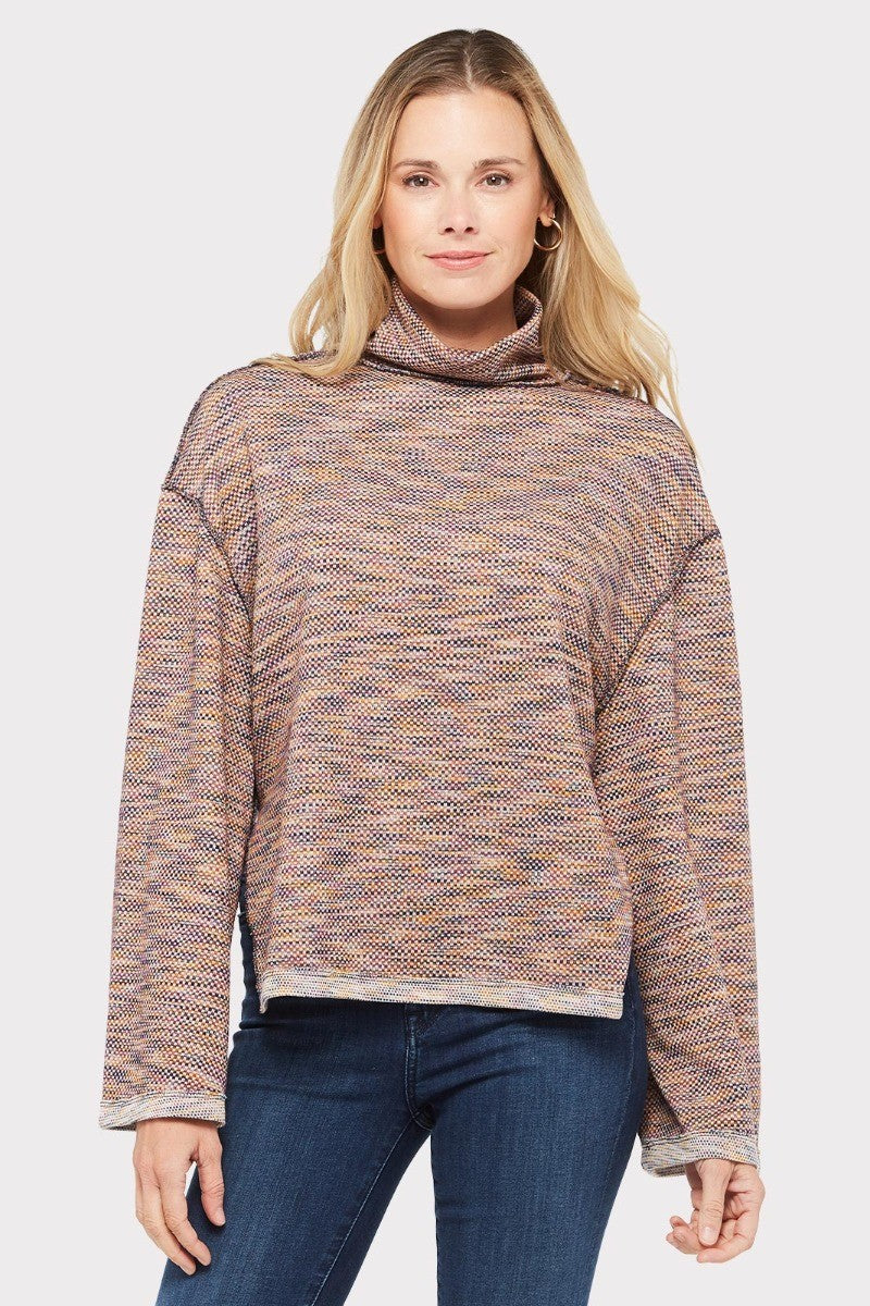 We the Free Free People Sunny Days Multi Color Turtleneck Sweater Top Size S