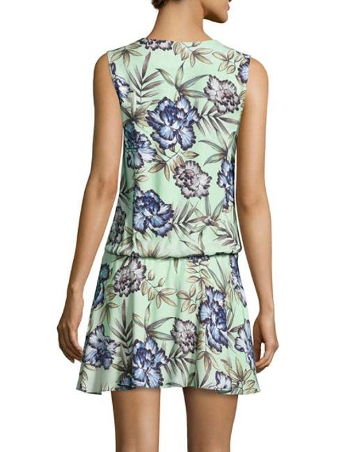 NWT $298 Alice + Olivia Brook Oasis Floral Mint Shift Dress Size 10 Green