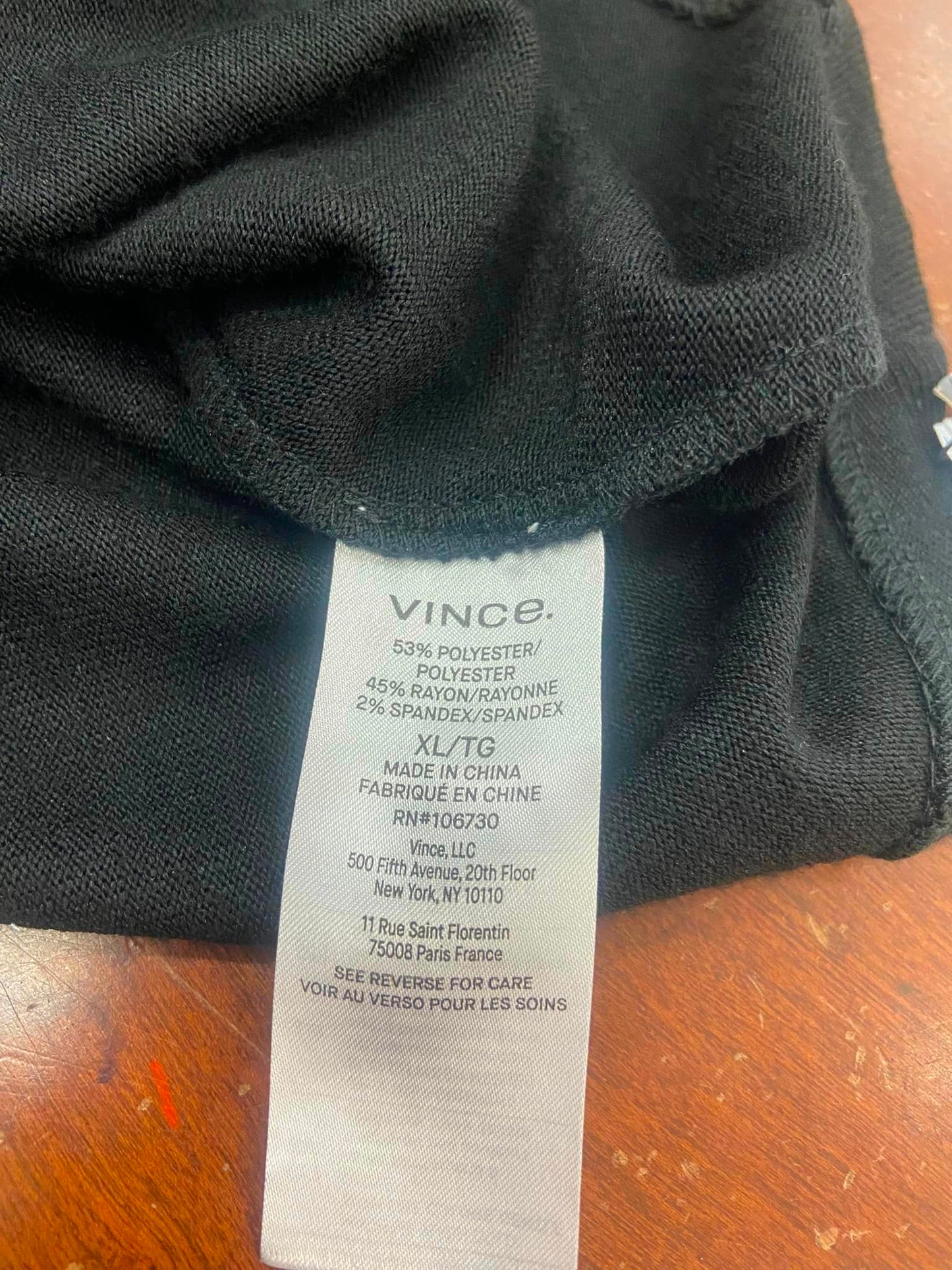 VINCE Womens Solid Black Gathered Ruched Waist Sleeveless Midi Dress Size XL