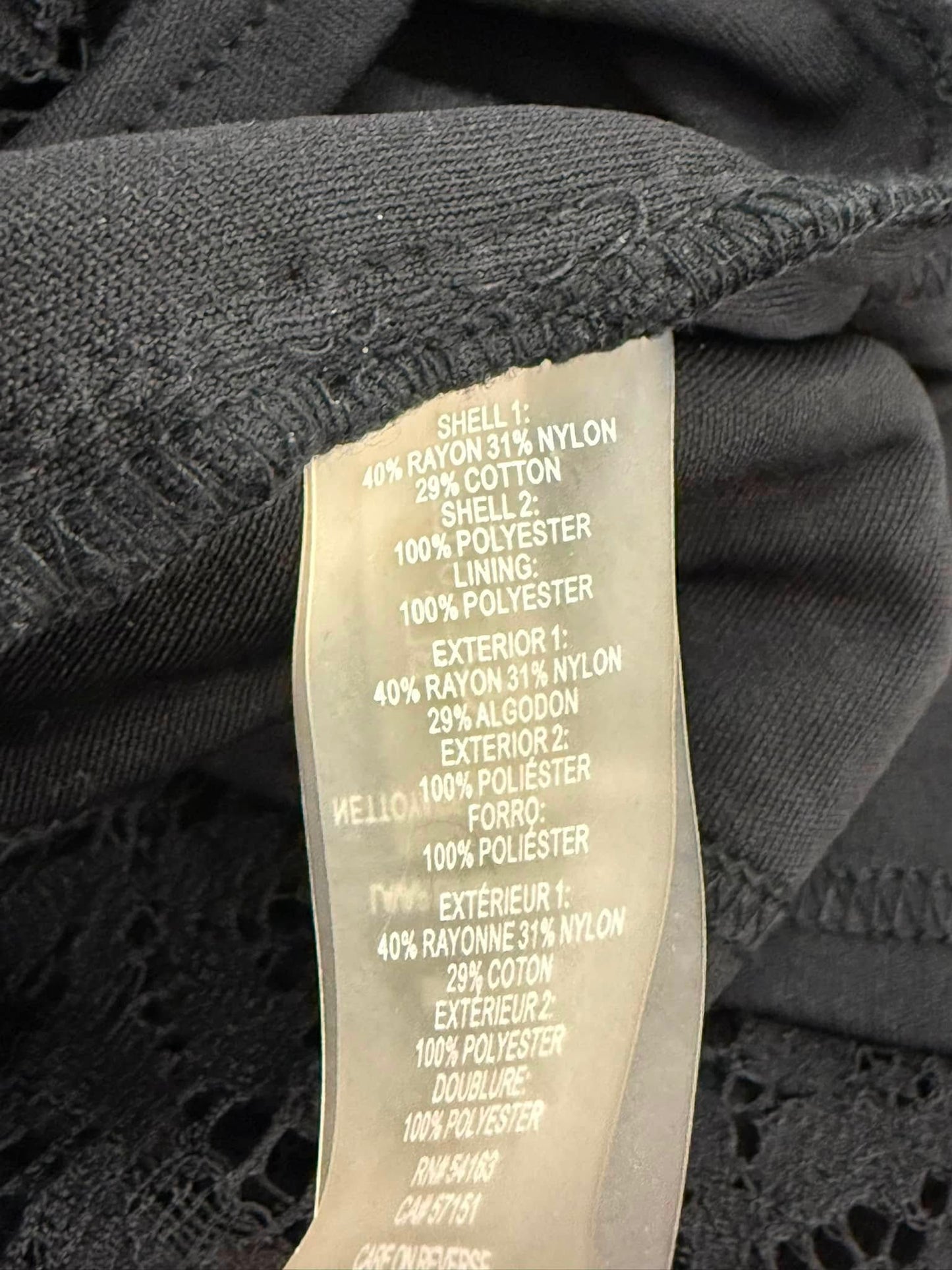 Karl Lagerfeld Womens Black Lace Mesh Neckline Sheath Dress Size 4 Cocktail Lbd