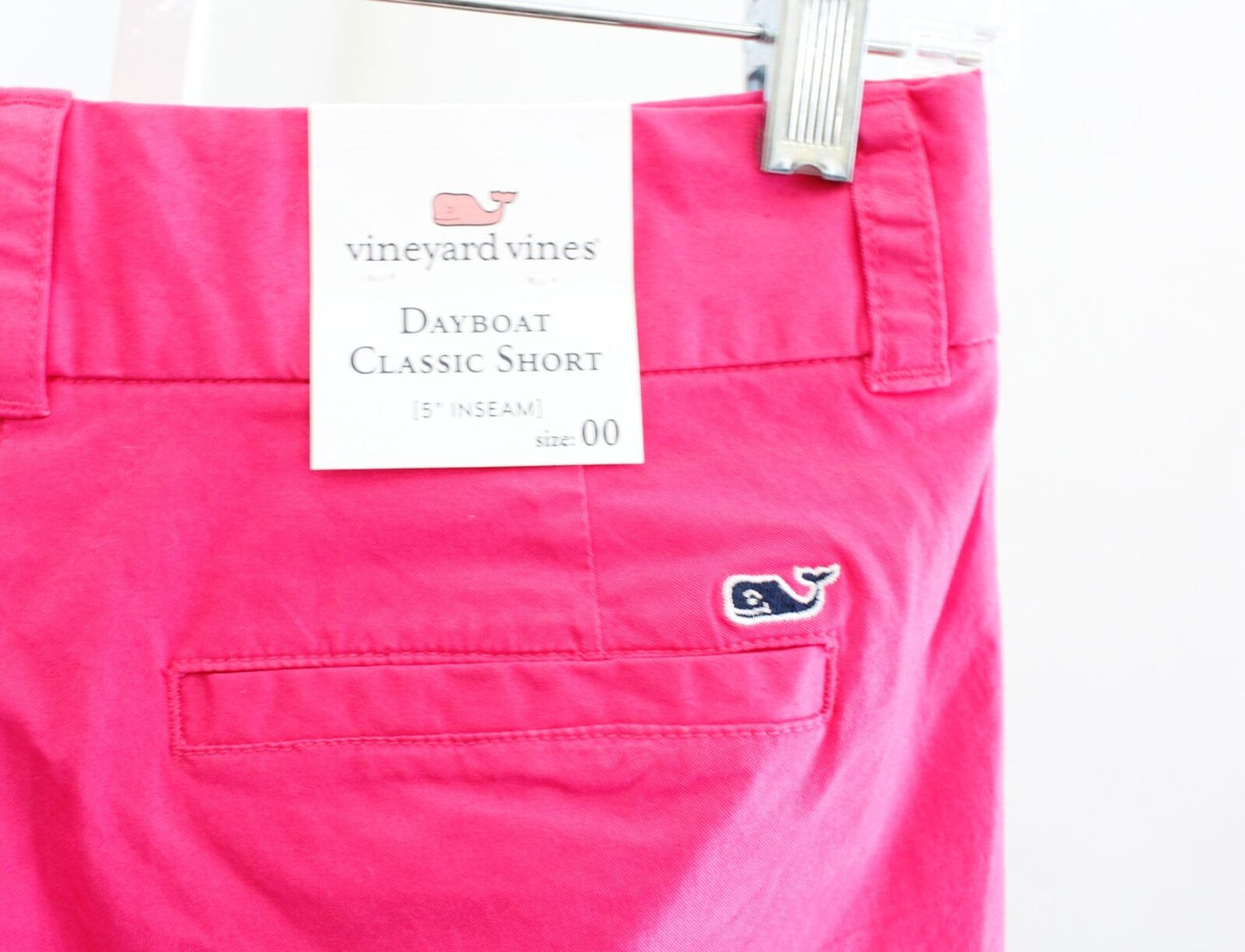 NWT Vineyard Vines Lipstick Pink Dayboat Classic Shorts Size 00 5 Inch Inseam