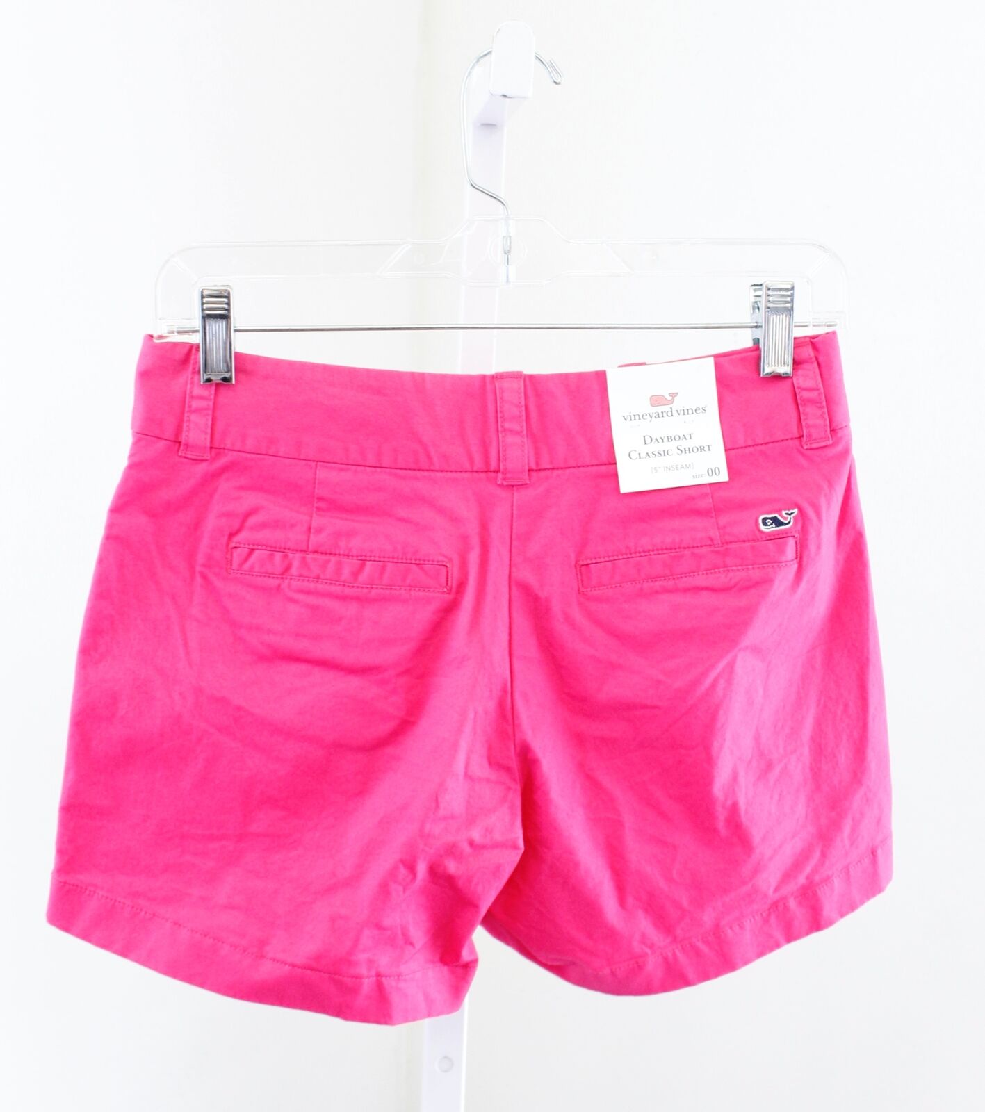 NWT Vineyard Vines Lipstick Pink Dayboat Classic Shorts Size 00 5 Inch Inseam