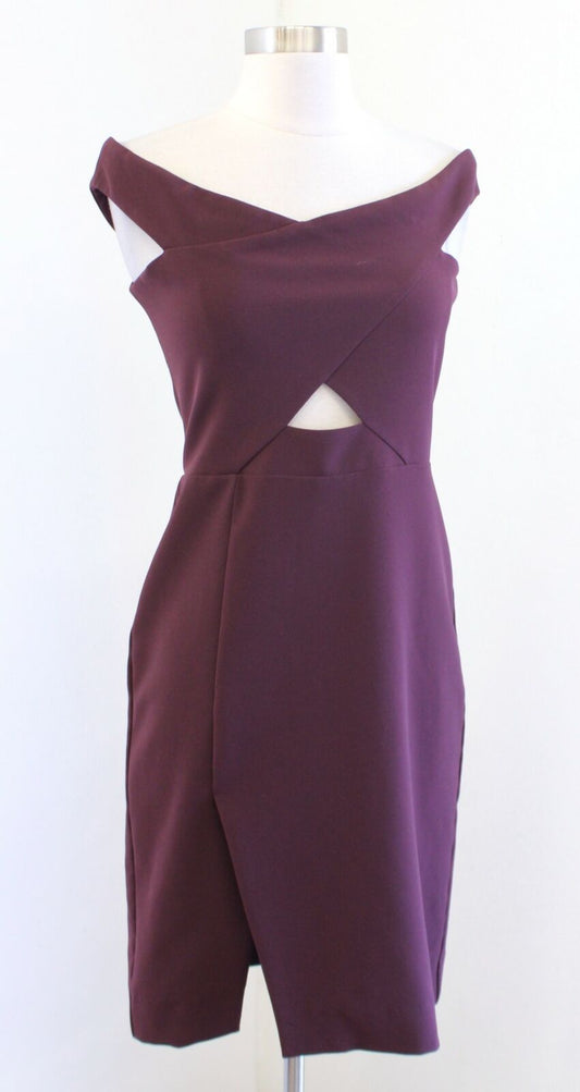 Parker Rory Burgundy Wine Cutout Off the Shoulder Dress Size XS Cocktail Party