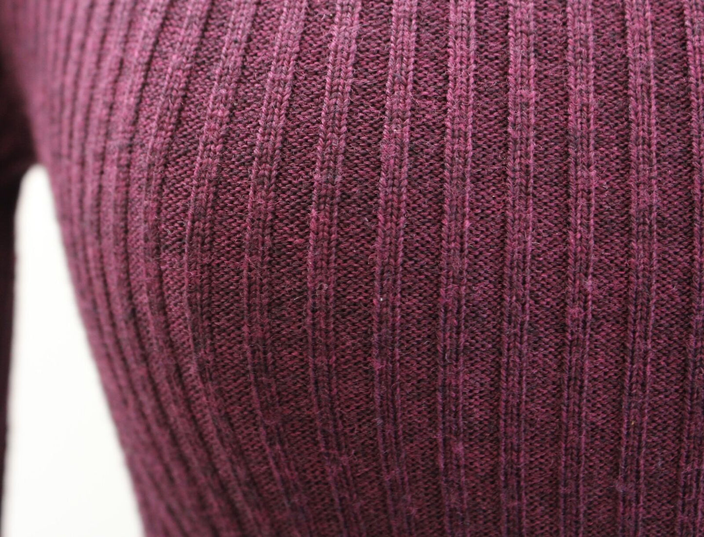 Tory Burch Ramona Merino Wool Ribbed Ruffle Peplum Sweater Size XS Plum Wine