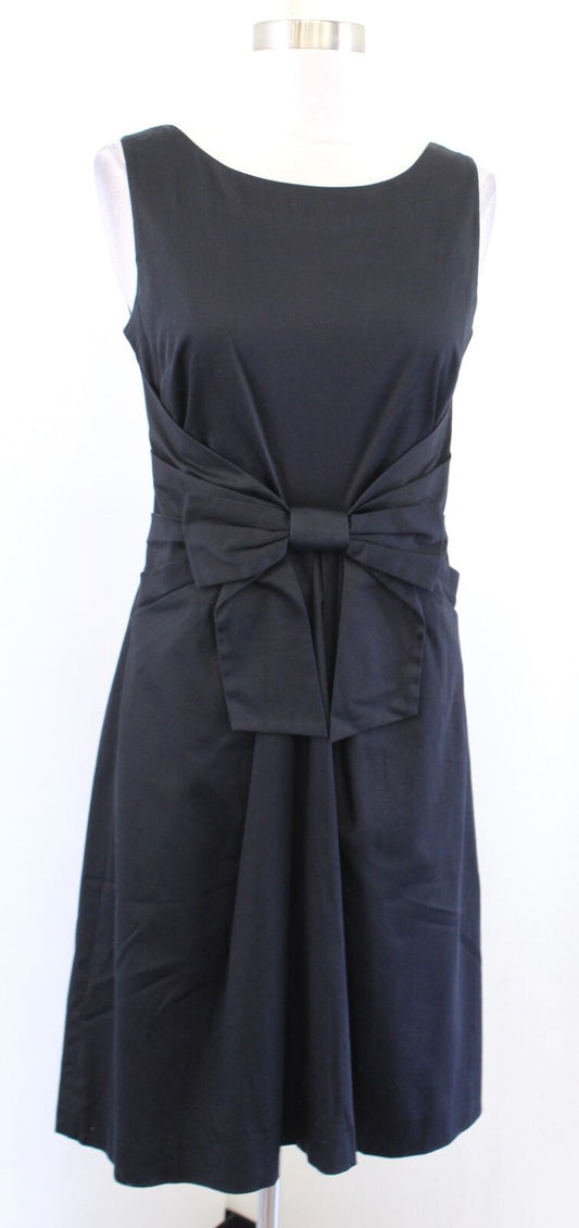 Kate Spade Jillian Black Bow Waist A Line Flared Dress Size 4 Cocktail Party