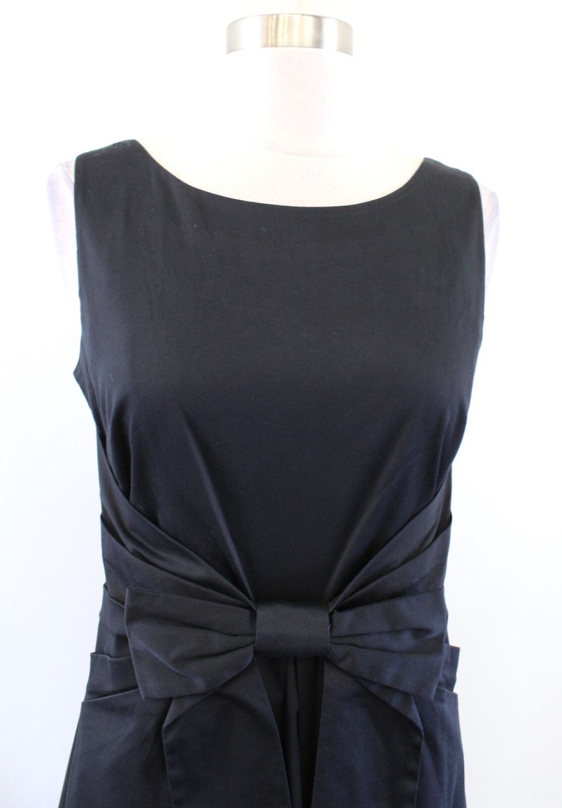 Kate Spade Jillian Black Bow Waist A Line Flared Dress Size 4 Cocktail Party
