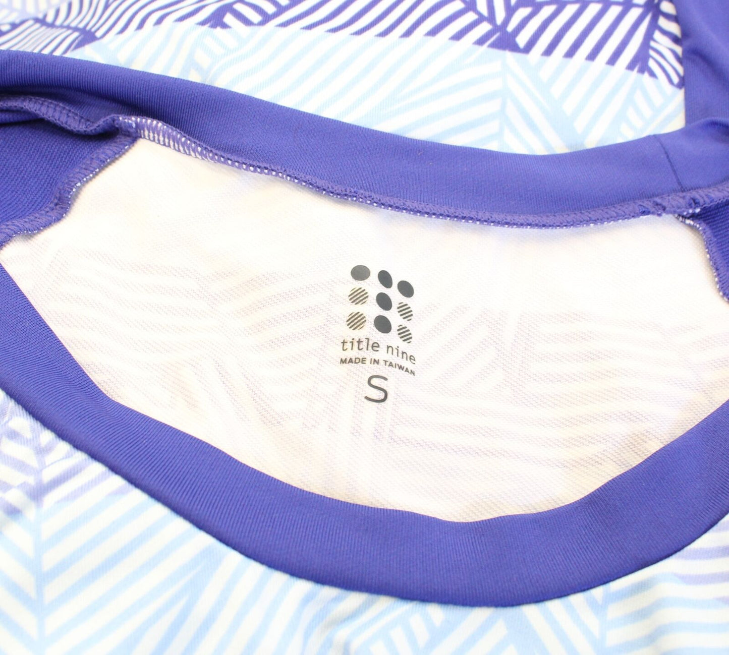 Title Nine Womens Gidget 2.0 Blue Geometric Striped Print Athletic Dress Size S