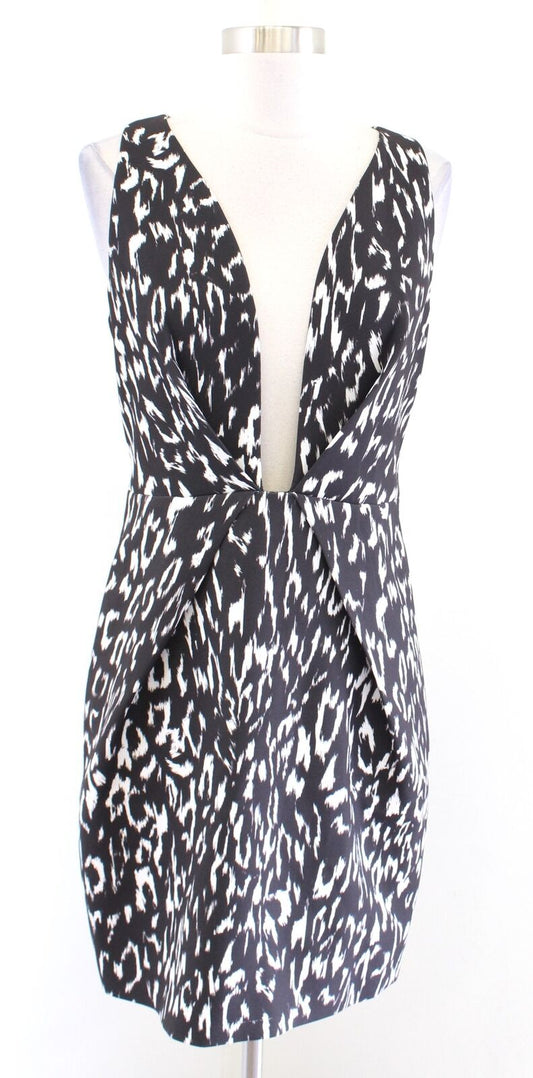 NWT Finders Keepers Revolve the Creator Dress in Dark Leopard Plunge V Neck Sz M