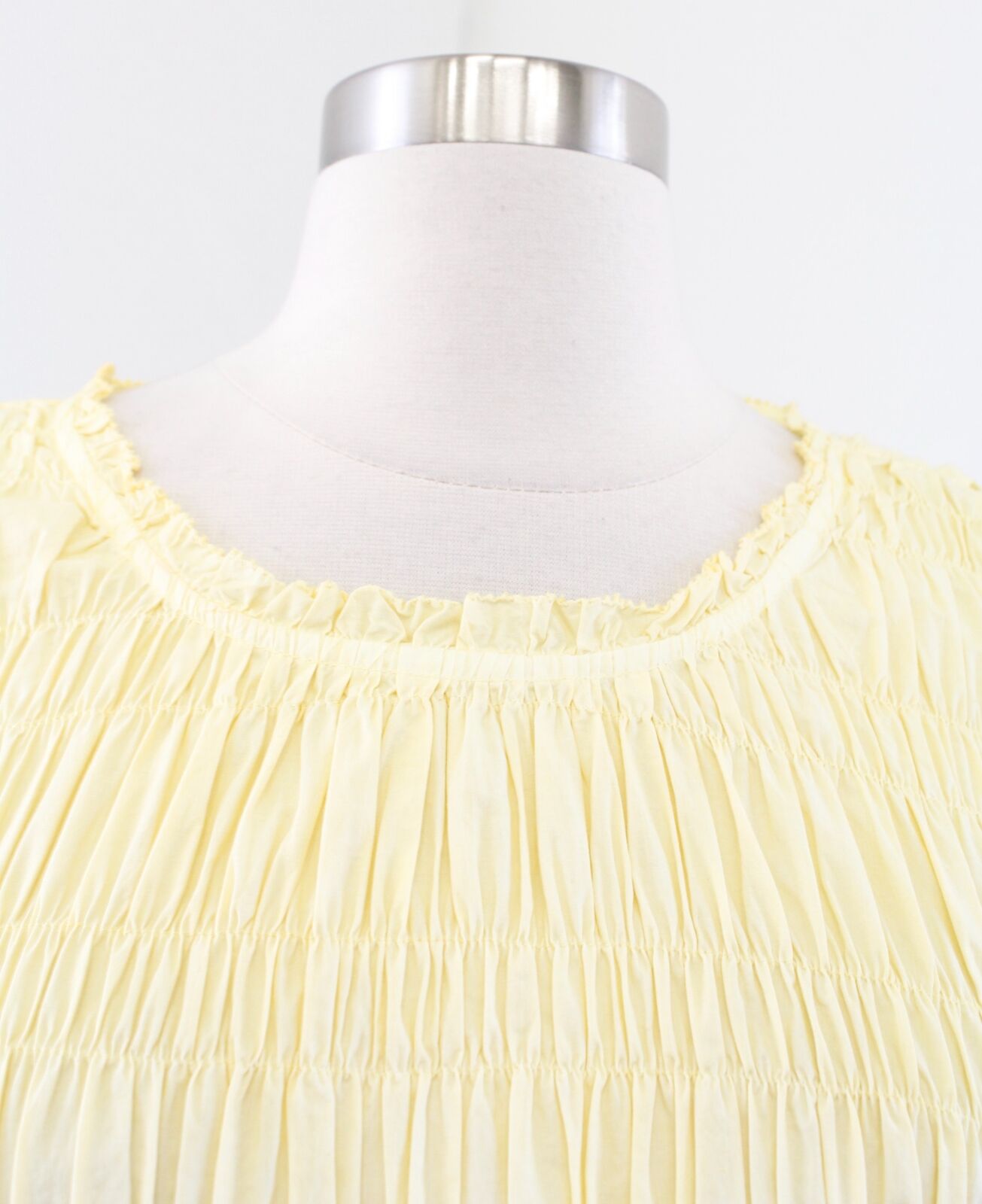 NWT Apiece Apart Aldea Smocked Organic Cotton Ombre Dip Dye Dress Size XL Yellow