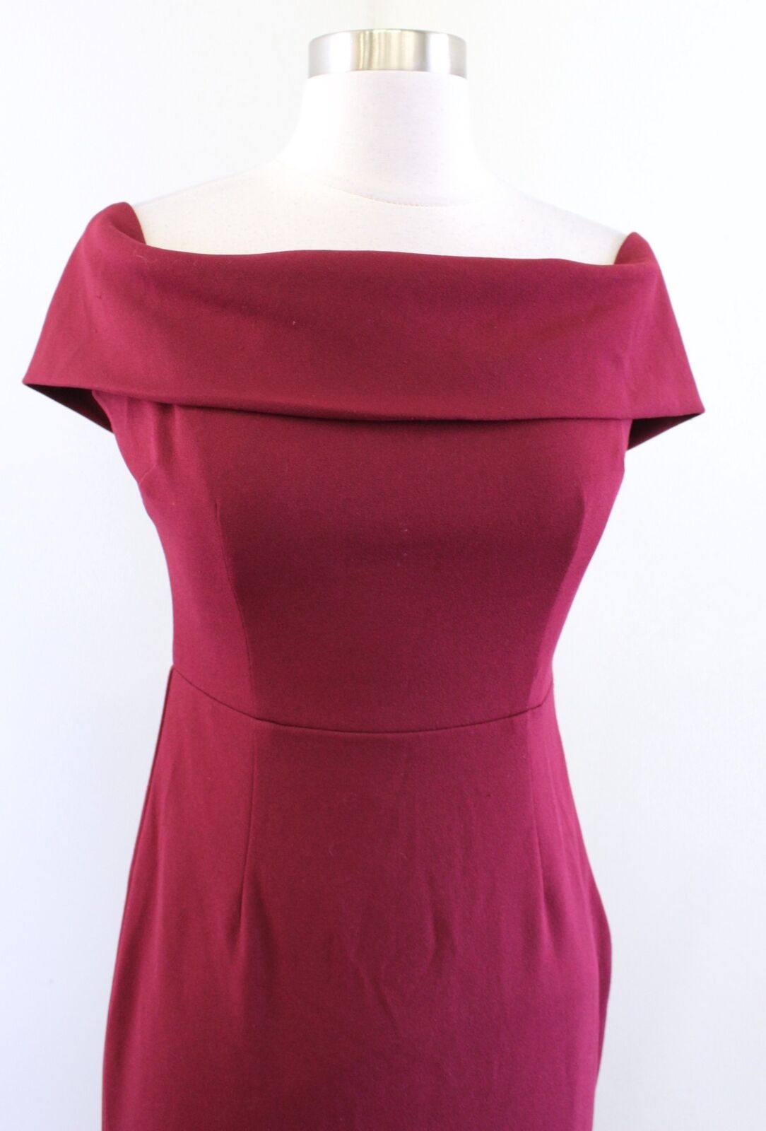 NWT Katie May Bhldn Wine Red Off the Shoulder Gown Formal Dress Size 6 Cutout