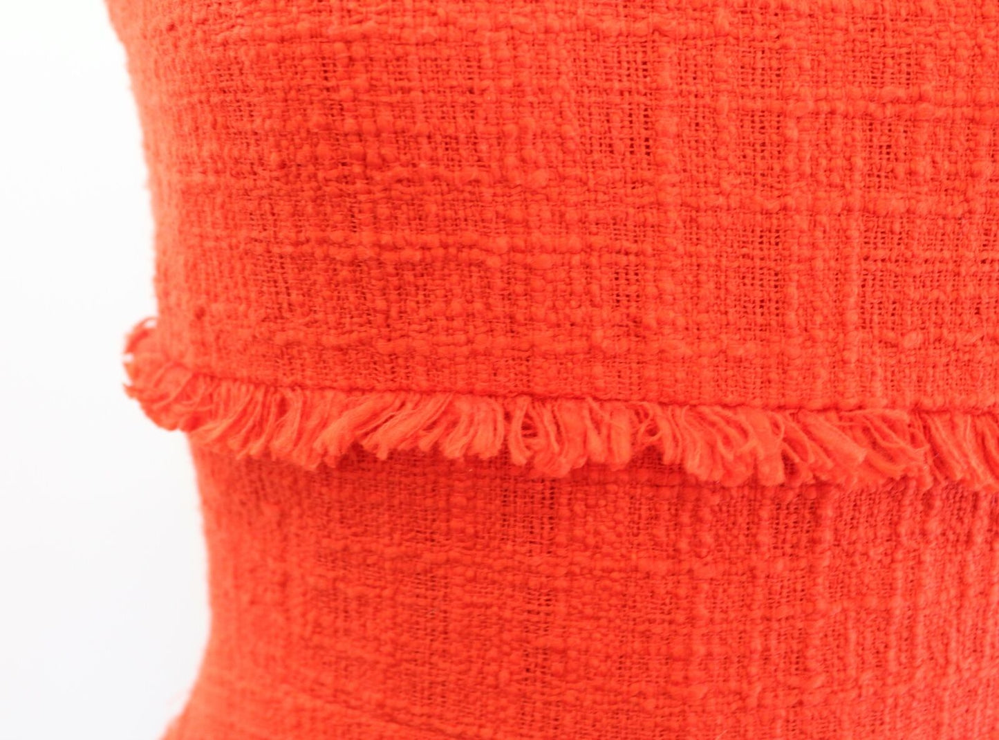 J Crew Womens Orange Fringy Tweed Fringe Striped Sheath Dress Size 0 Career
