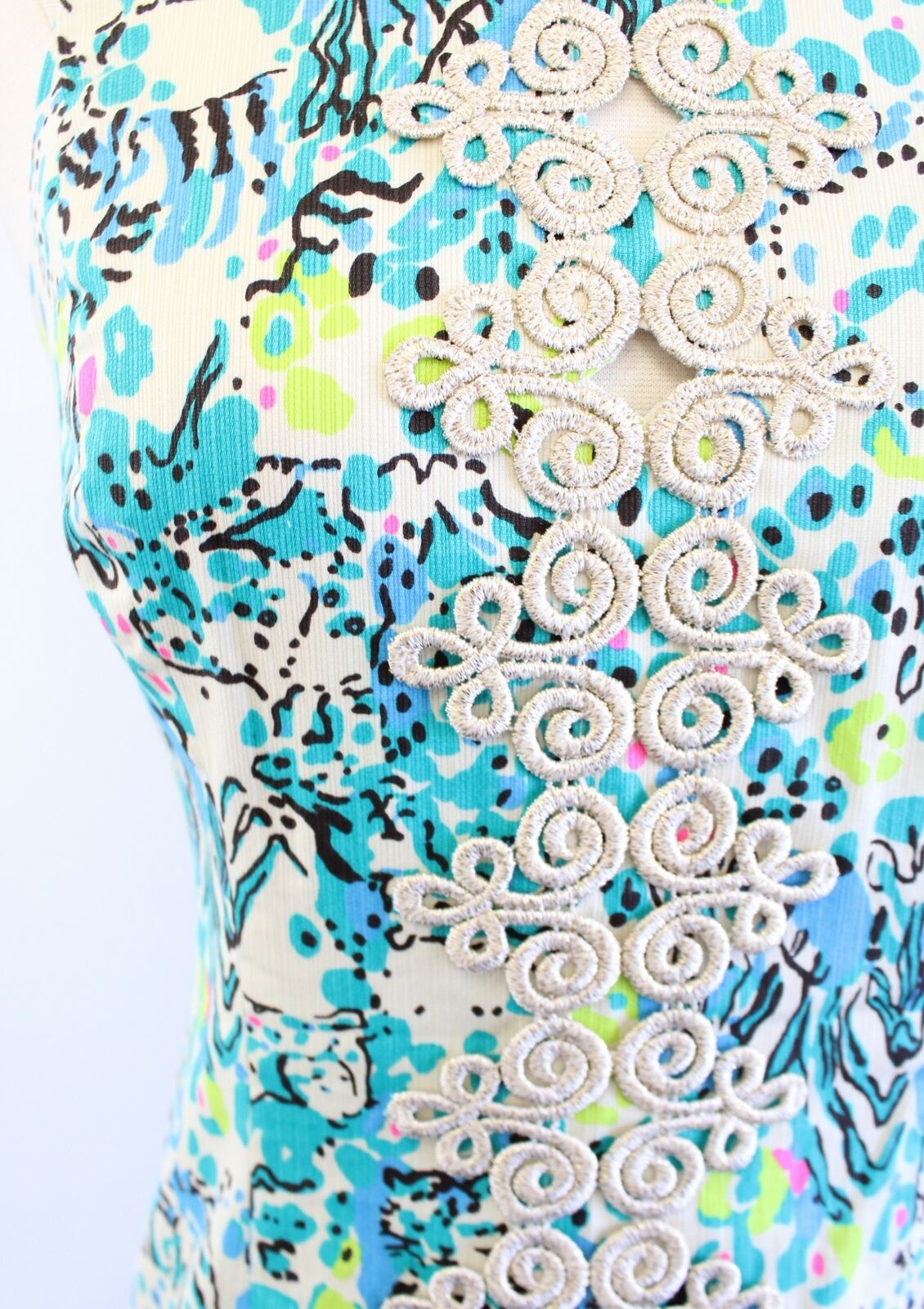 Lilly Pulitzer Ember Sea Oat Escapades in the Everglades Printed Shift Dress 0