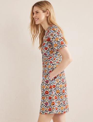 NWT New Boden Enchanted Floral Print Cotton Mini Shift Dress Size US 12P Casual