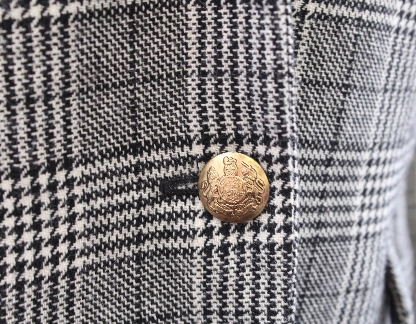 J Crew Regent Blazer in Glen Plaid Size 4 Houndstooth Tweed Wool Blend Jacket