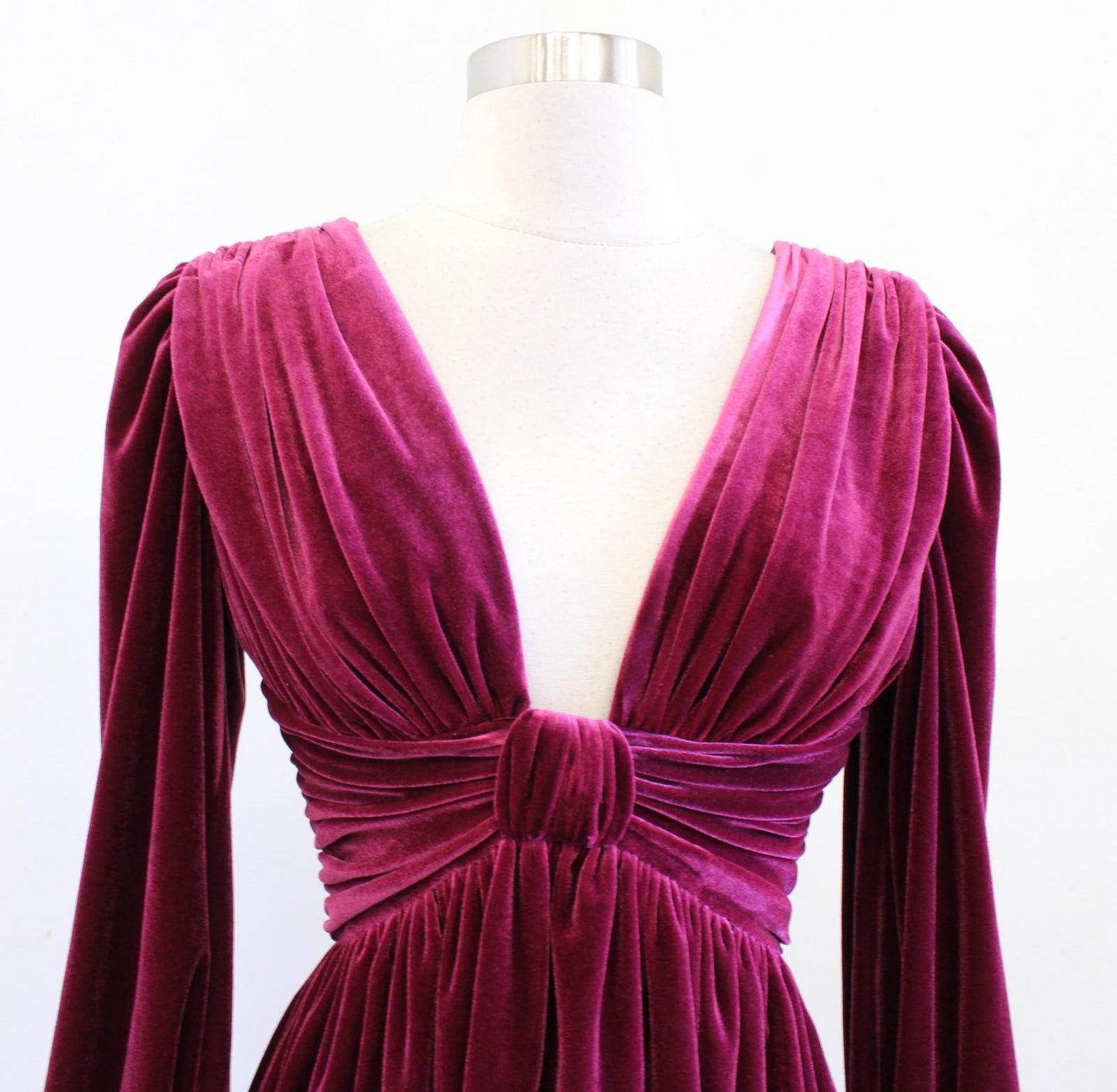 Gianni Bini Mariah Dress Womens 0 Berry Wine Velvet Plunge V Neck Mini Party