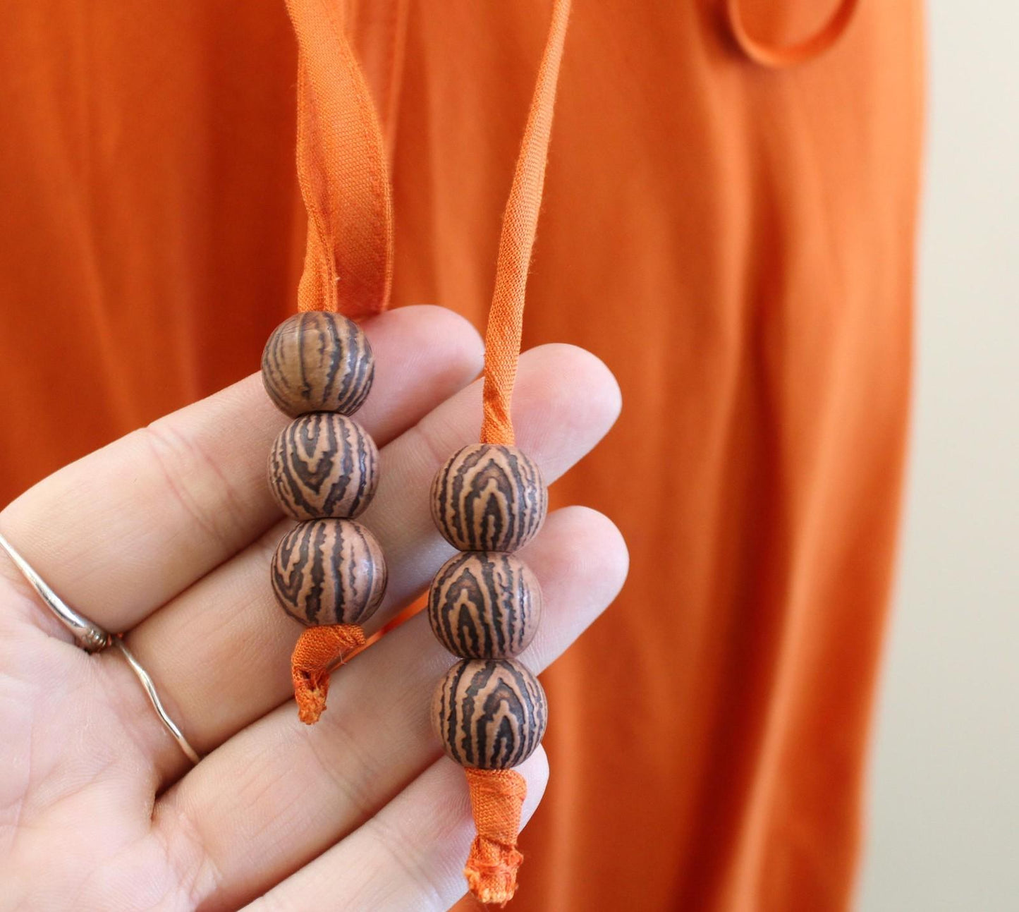 NWT Zara Dress Womens Small Orange Halter Belted Beaded Waist Midi Boho Summer