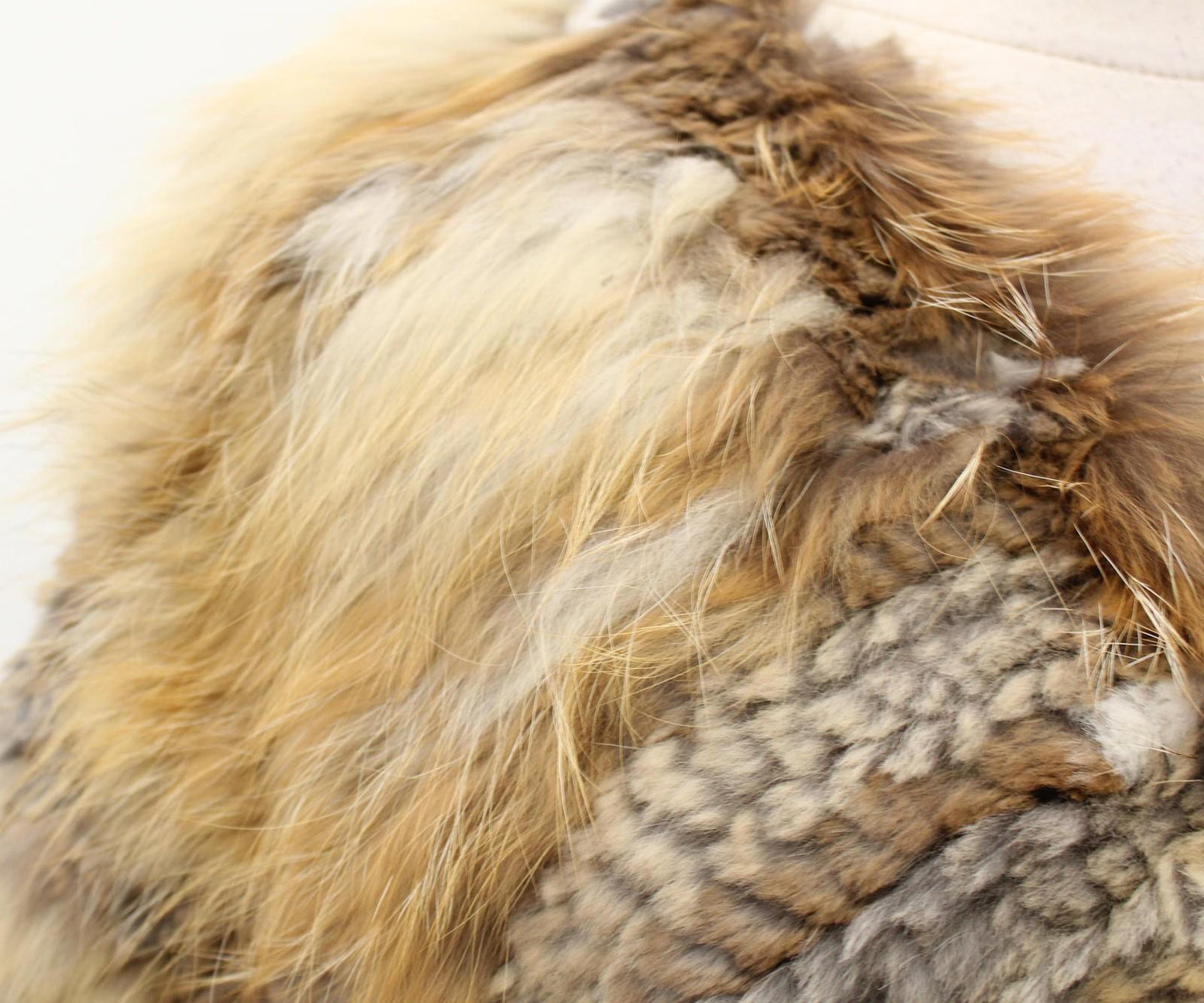 Vtg Cache Rex Rabbit Fur Poncho Womens One Size S M Tassel Fringe Boho Western