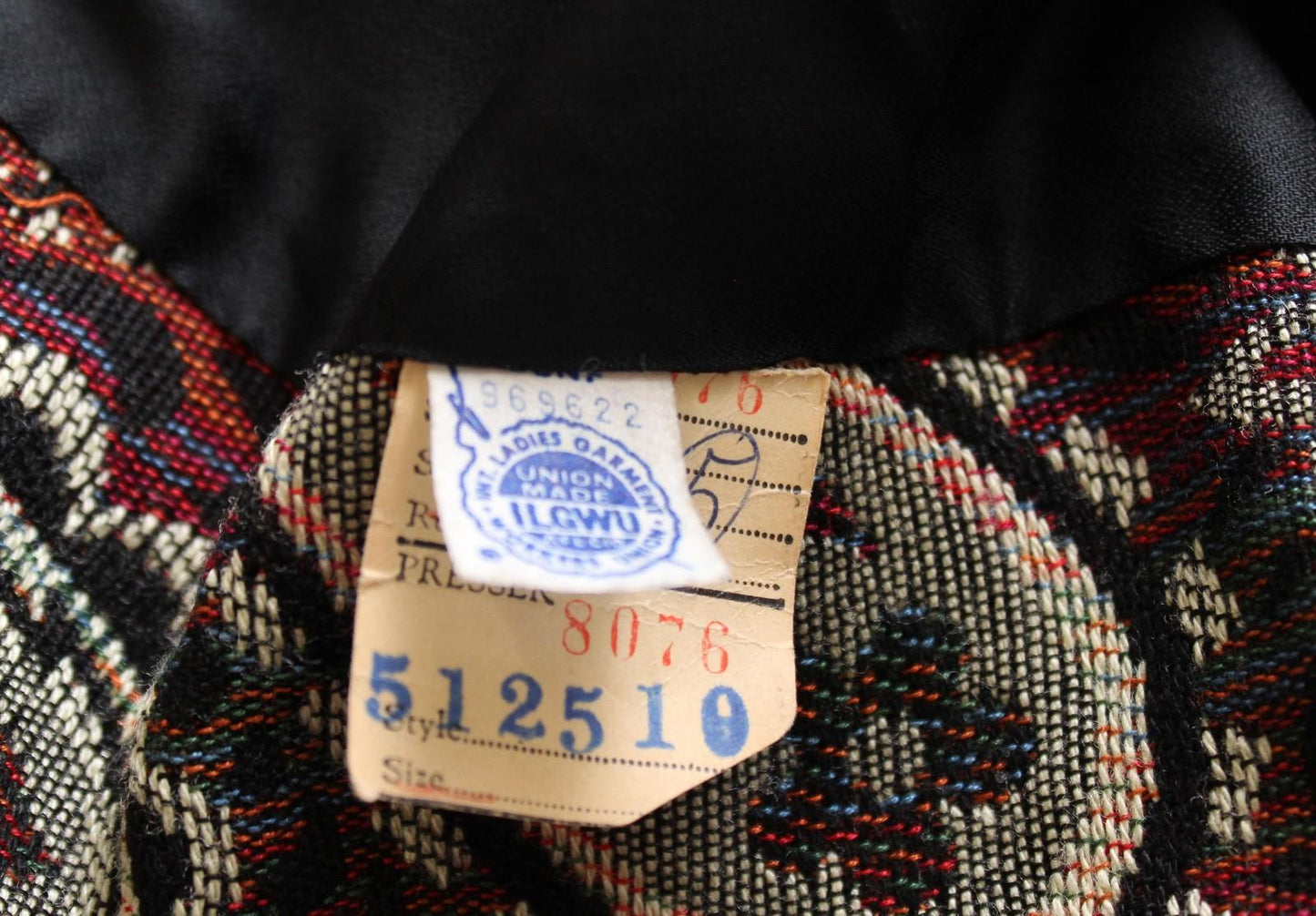 Vtg 60s Paisley Tapestry Coat Womens S ? Multicolor Belted Chain Waist Jacquard