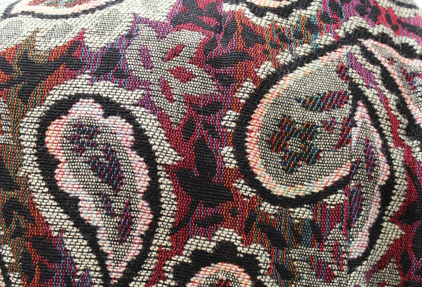 Vtg 60s Paisley Tapestry Coat Womens S ? Multicolor Belted Chain Waist Jacquard