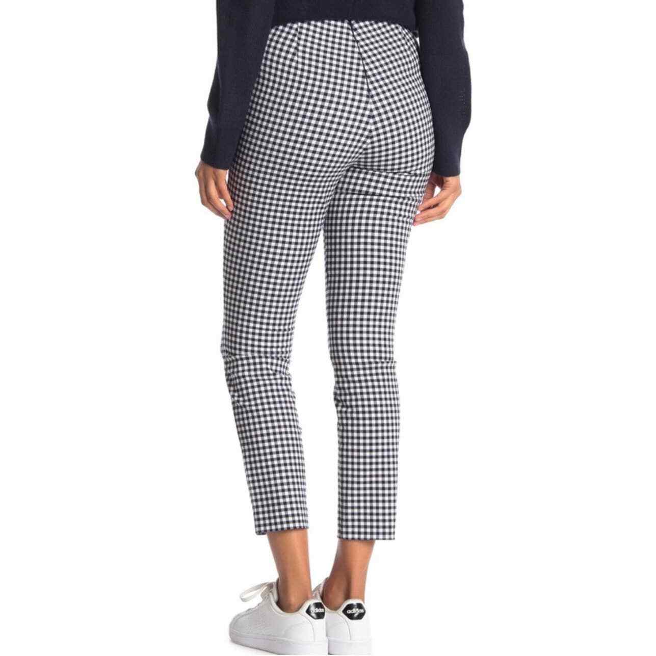 Rag and Bone Simone Blue White Gingham Plaid Cropped Pants Trousers Size 4