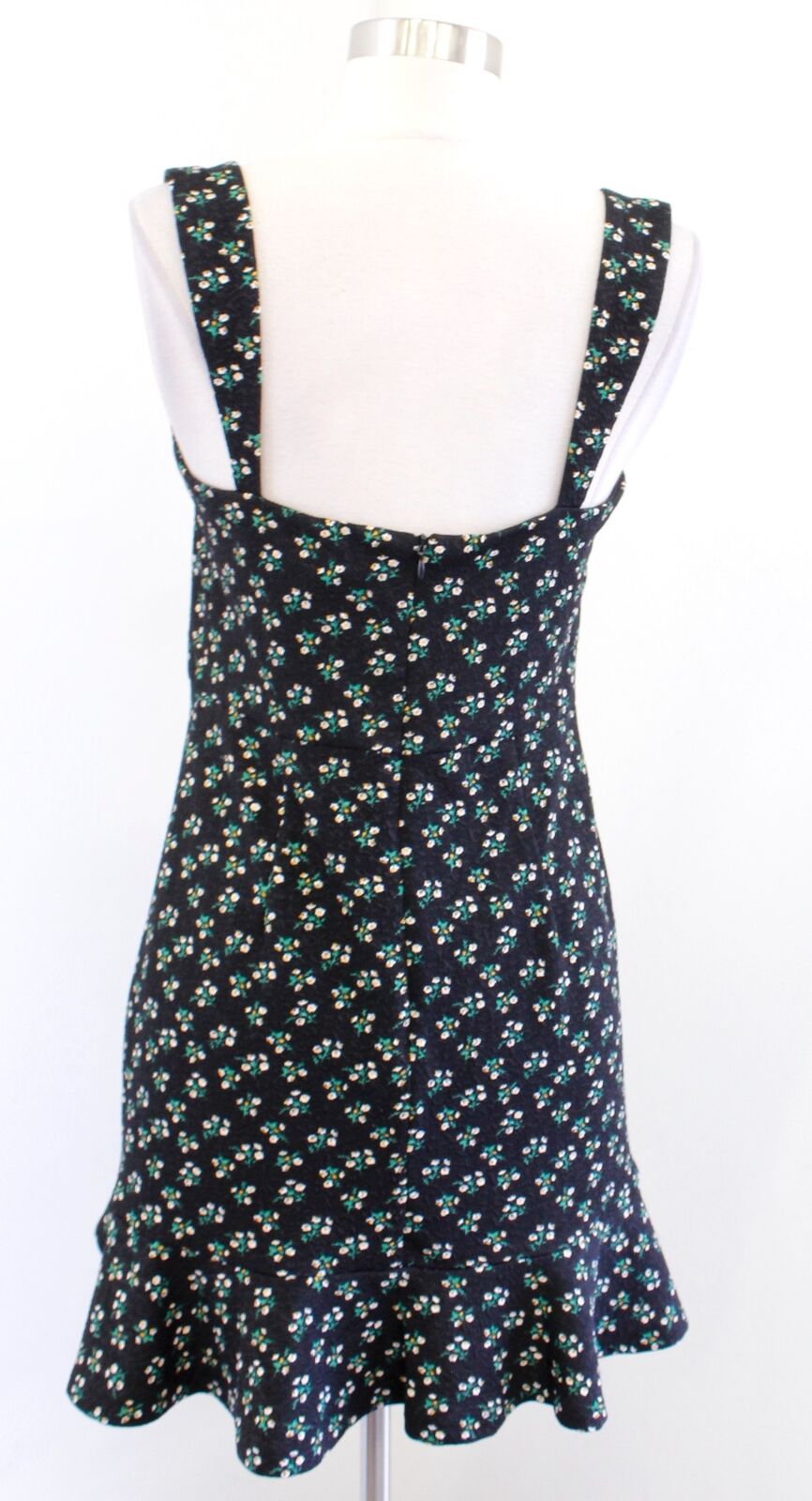 NWT Hutch Anthropologie Ditsy Floral Print Corset Mini Dress Size S Black Green