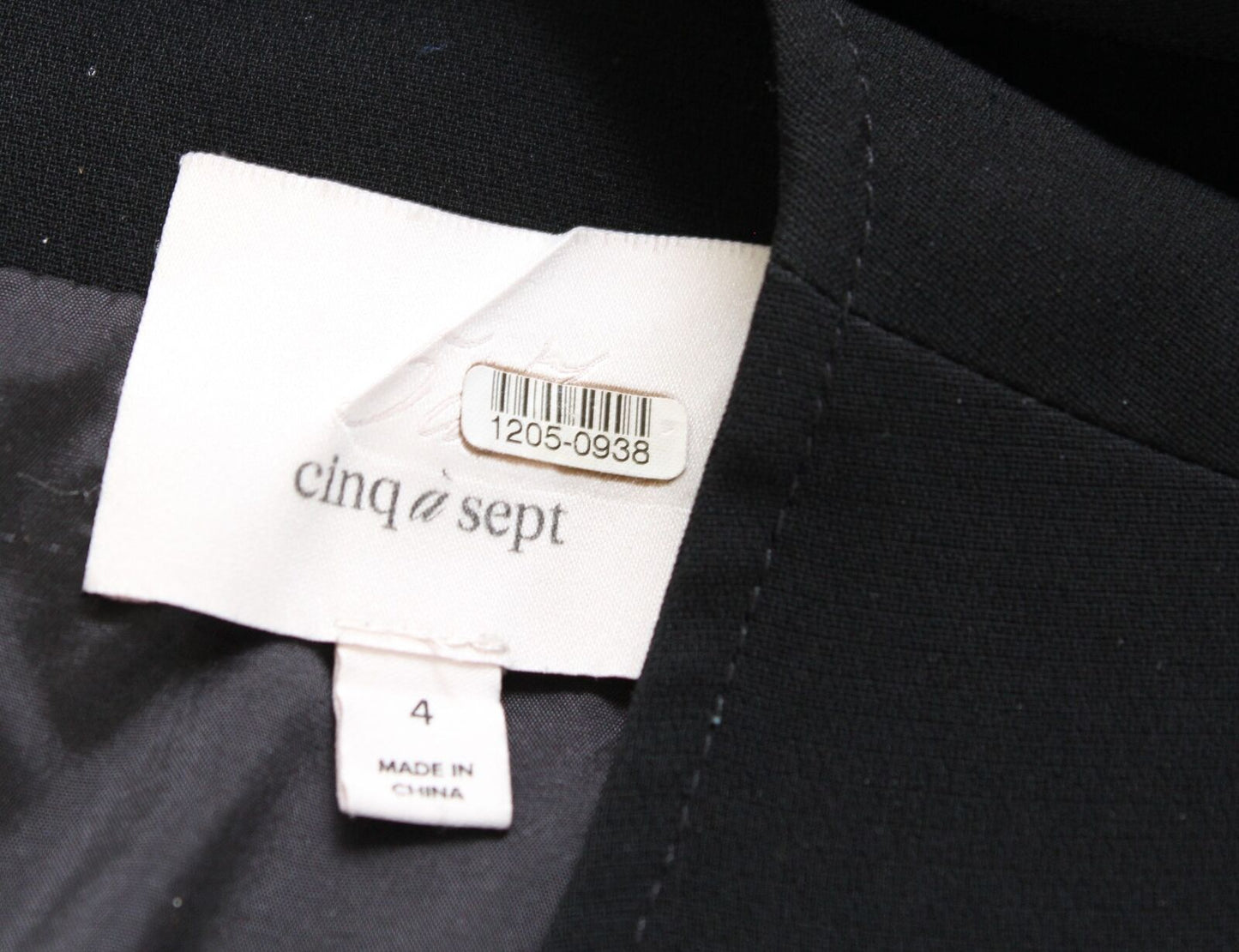 Cinq A Sept Kimberlin Black Ruffle Accent Sheath Dress Size 4 Cocktail Party Lbd