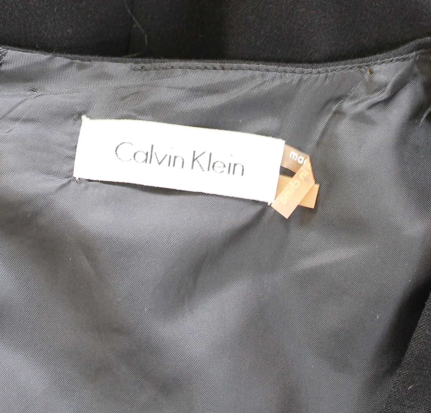 Calvin Klein Womens Black Asymmetrical Neckline Twist Ruched Sheath Dress Size 6