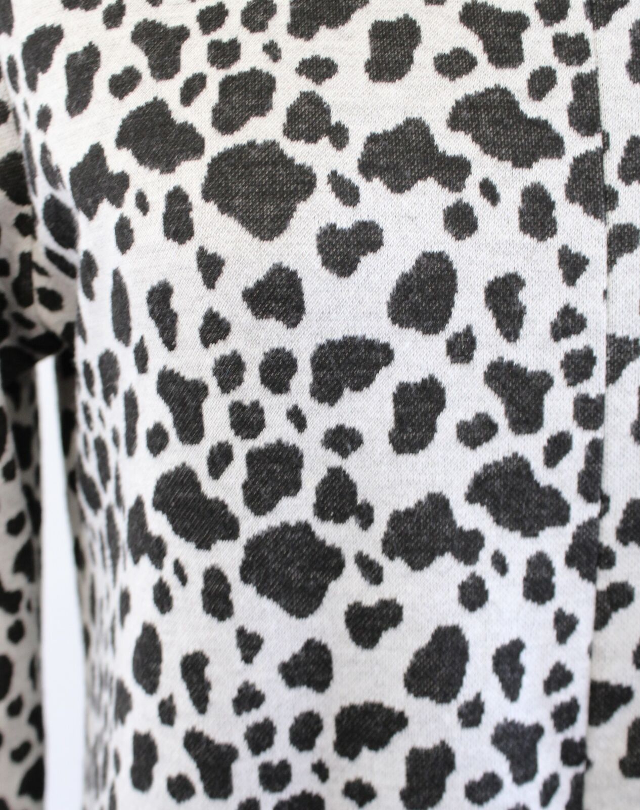 Tyler Boe Gray Black Spotted Animal Cheetah Print Cowl Neck Shift Dress Size S