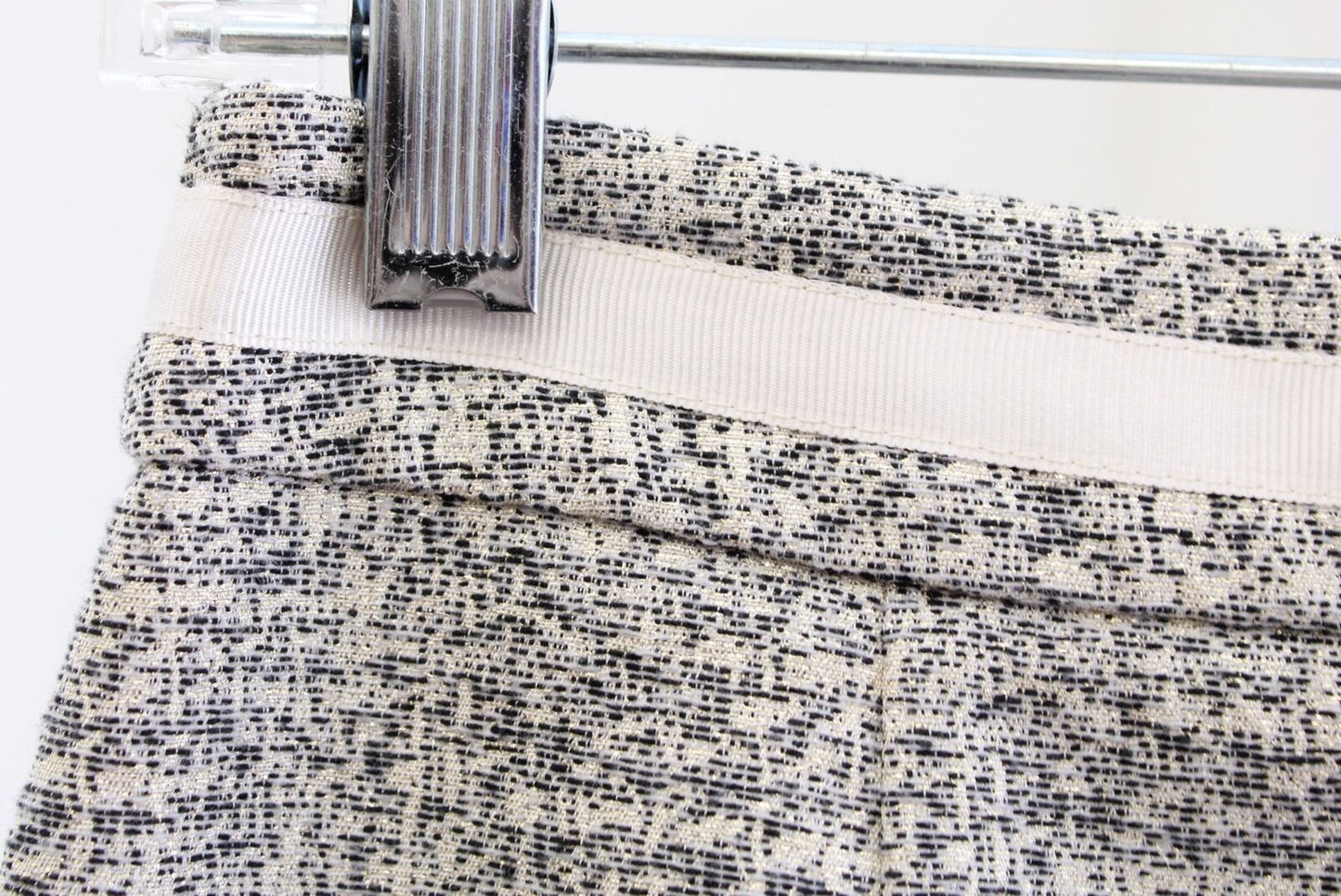 Boden Modern Pencil Skirt Metallic Tweed Champagne Size US 2R 2 Straight