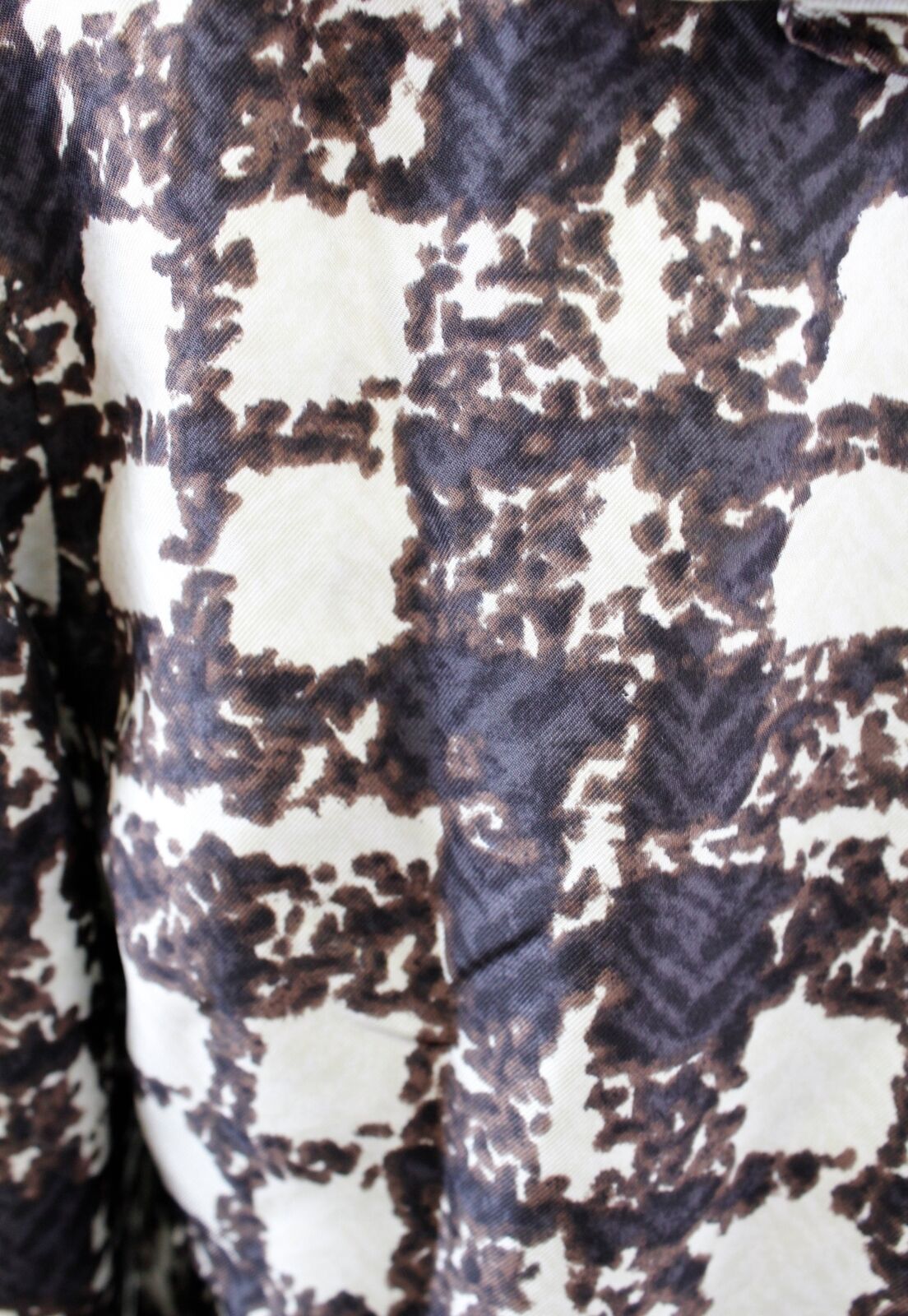 NWT J Crew Collection Silk Twill Ruffle Collar Top Blouse XS Brown Black Plaid Long Sleeve