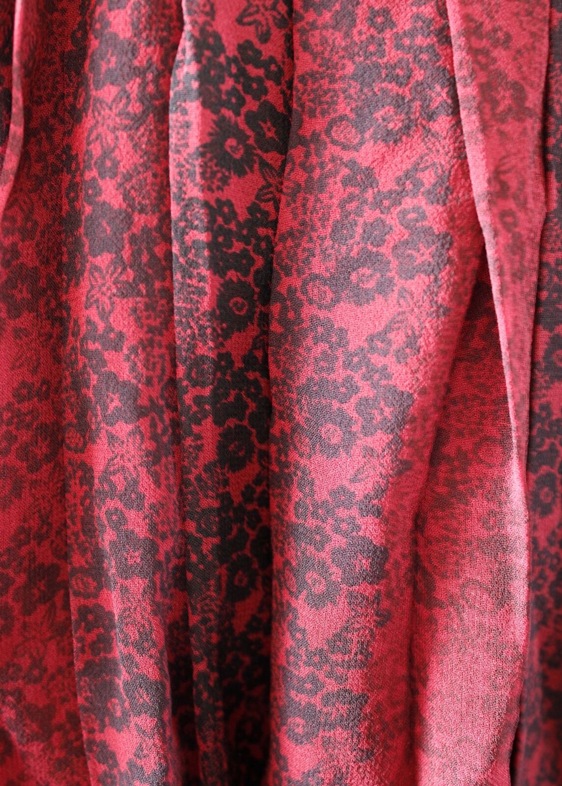 NWT $139 Club Monaco Parker Wine Red Floral Print Pleated Silk Mini Skirt Sz 12