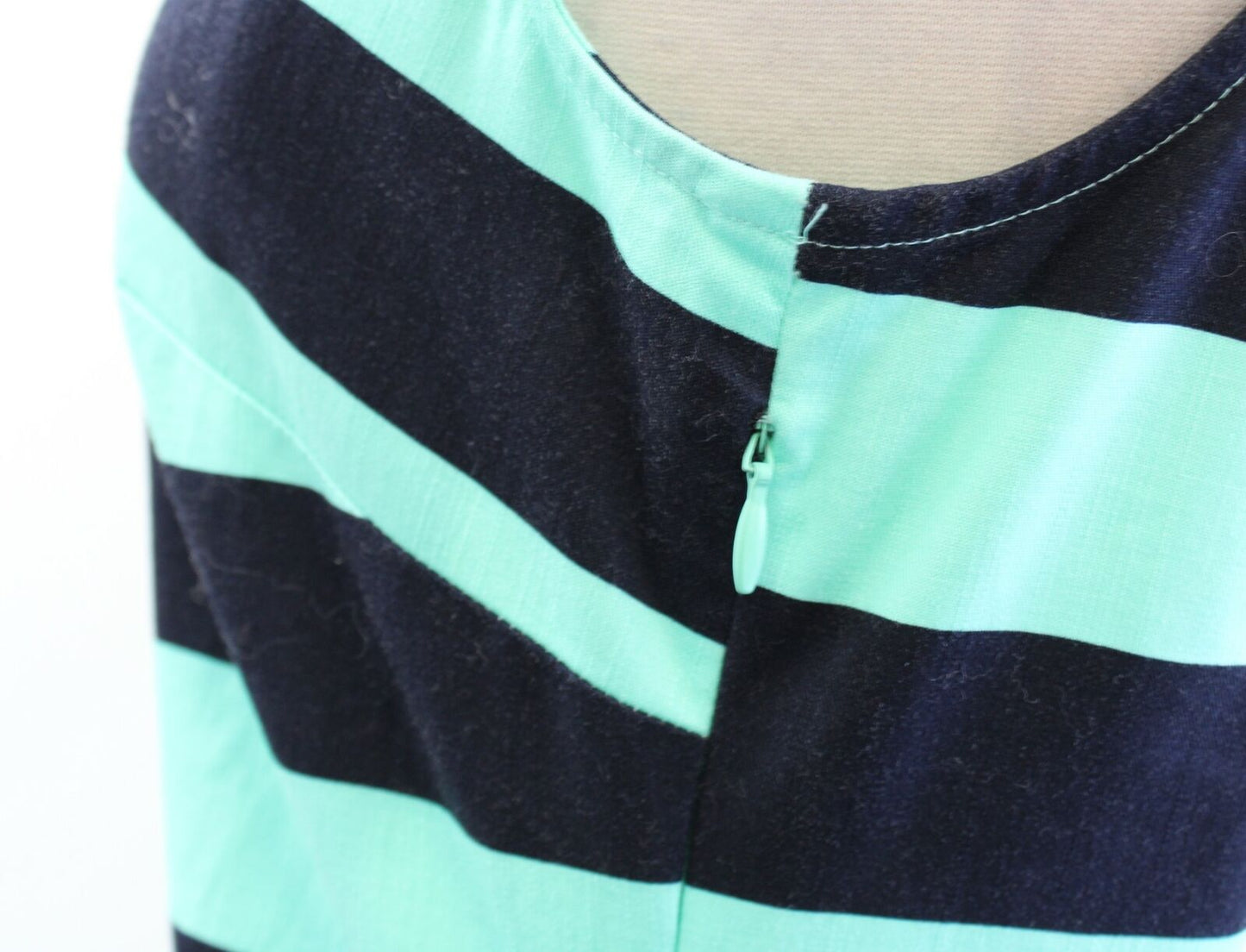 Sail to Sable Green Navy Blue Striped Tipped Tunic Dress Size XS Sleeveless