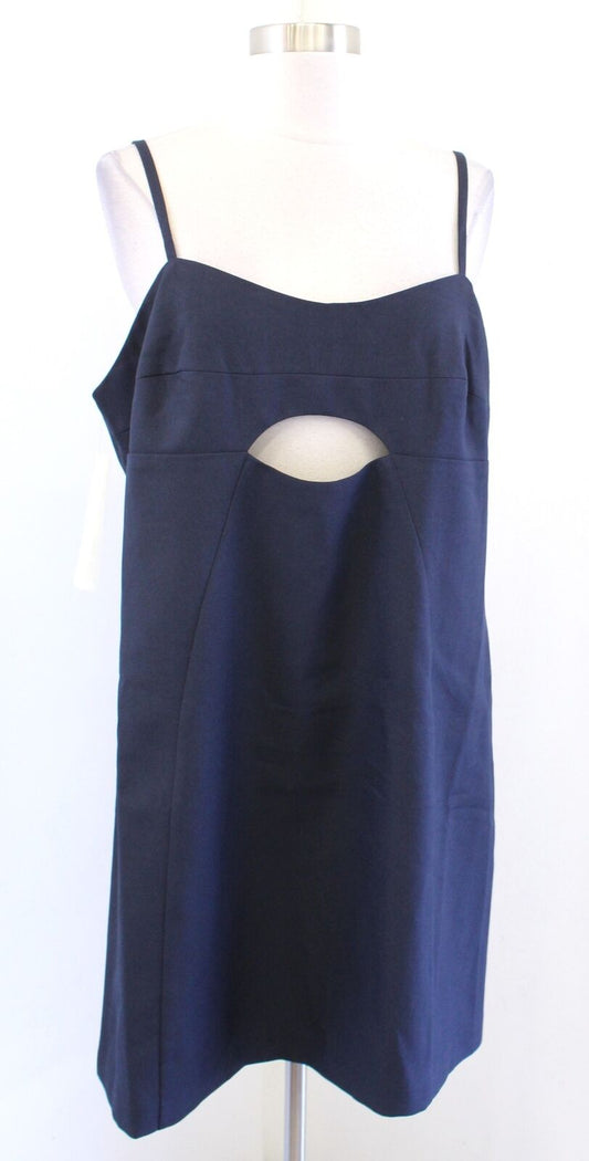 NWT Mare Mare x Anthropologie Navy Blue Cutout Shift Mini Dress Size PL LP