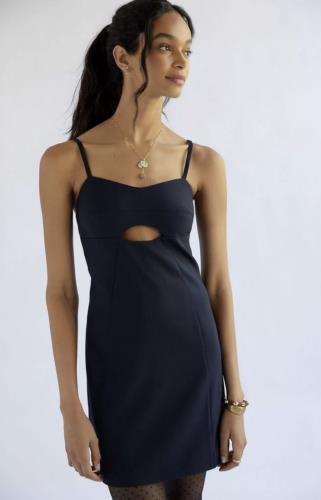 NWT Mare Mare x Anthropologie Navy Blue Cutout Shift Mini Dress Size PL LP