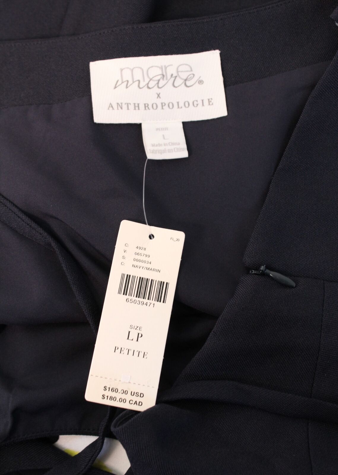NWT Mare Mare x Anthropologie Navy Blue Cutout Shift Mini Dress Size PL LP