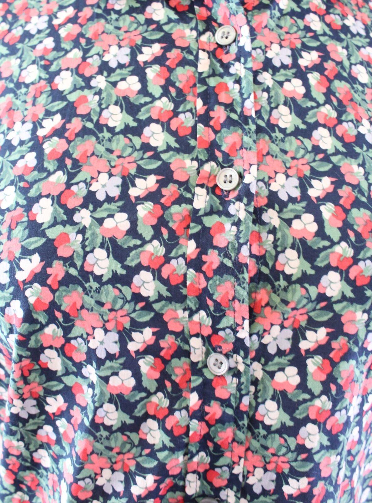 J Crew Liberty London Slim Perfect Shirt in Sarah Floral 0 Button Front Blouse Long sleeve