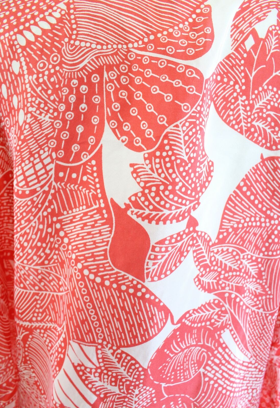 NWT Talbots Coral Floral Print Silk Poncho Style Top Blouse Size XS / S Boho