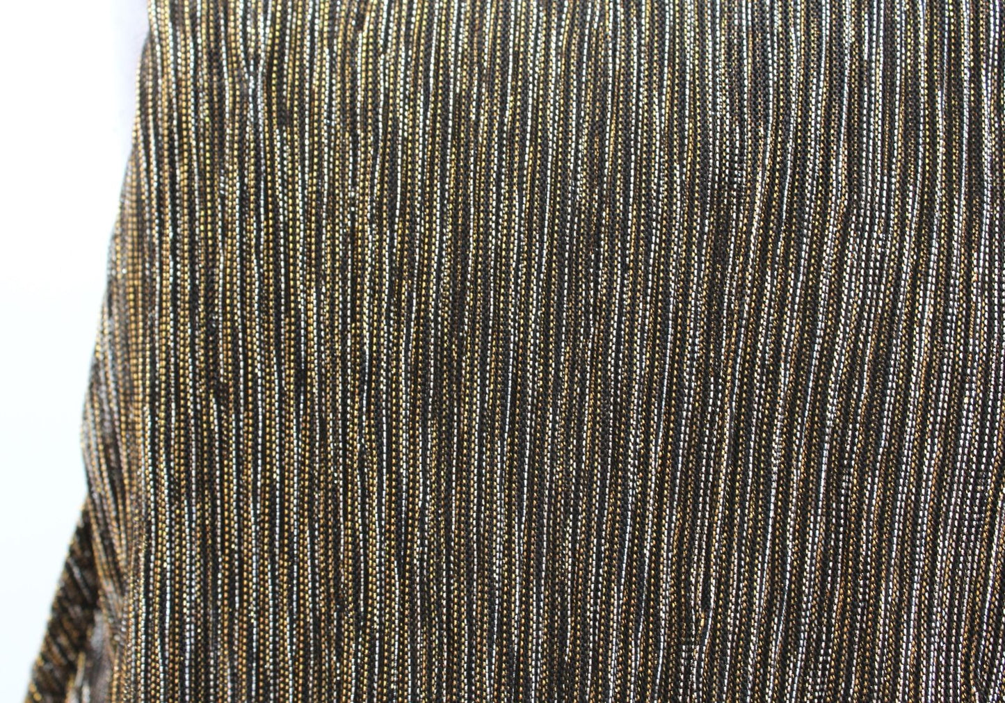Joseph Ribkoff Gold Bronze Silver Metallic Shimmer Pleated Cold Shoulder Top 8