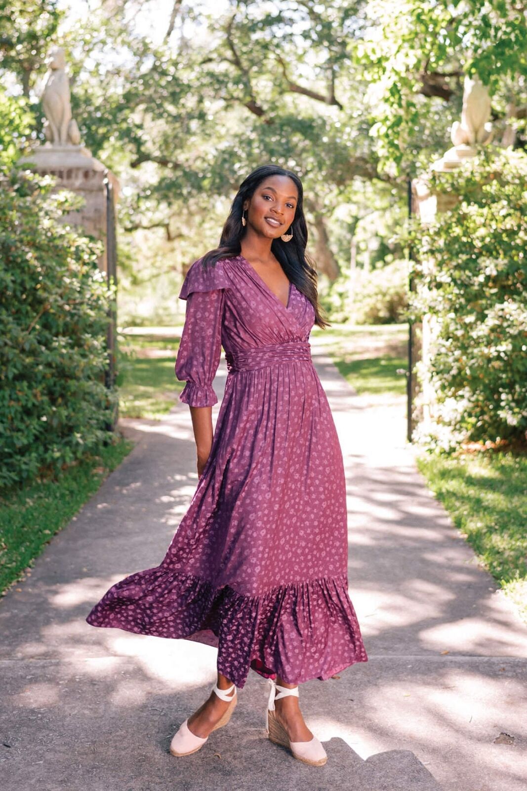 Gal Meets Glam Cassandra Burgundy Merlot Floral Jacquard Maxi Dress Size 6 Boho