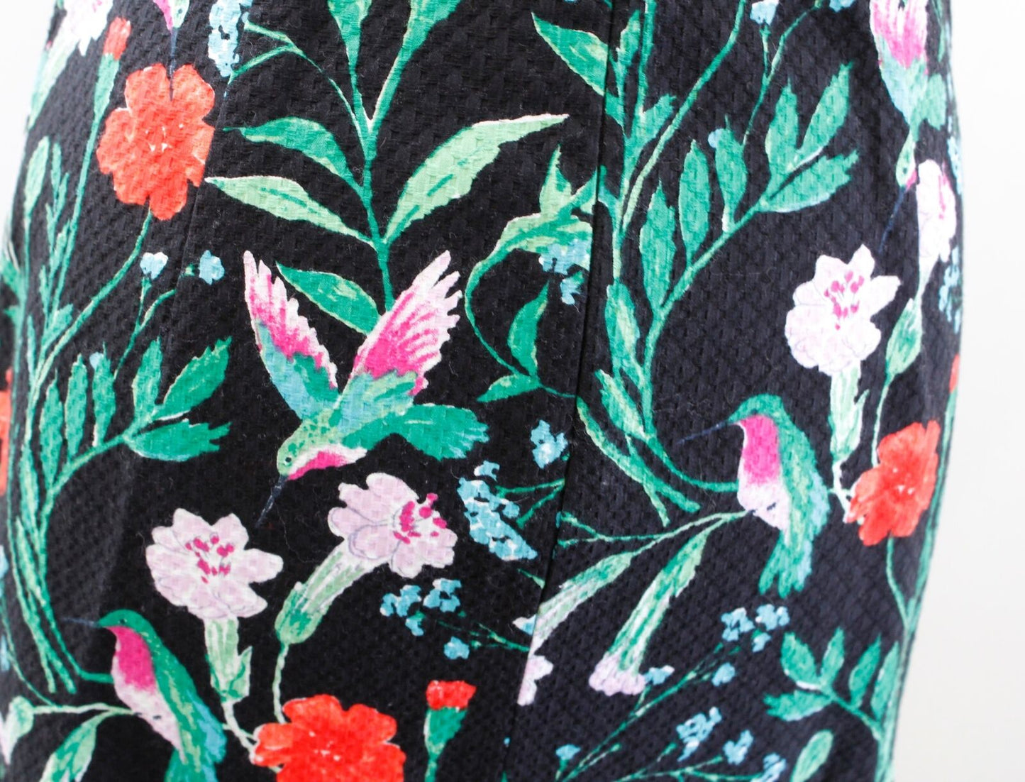 NWT Kate Spade Jardin Tile Floral Hummingbird Print Sheath Dress Black Size 4