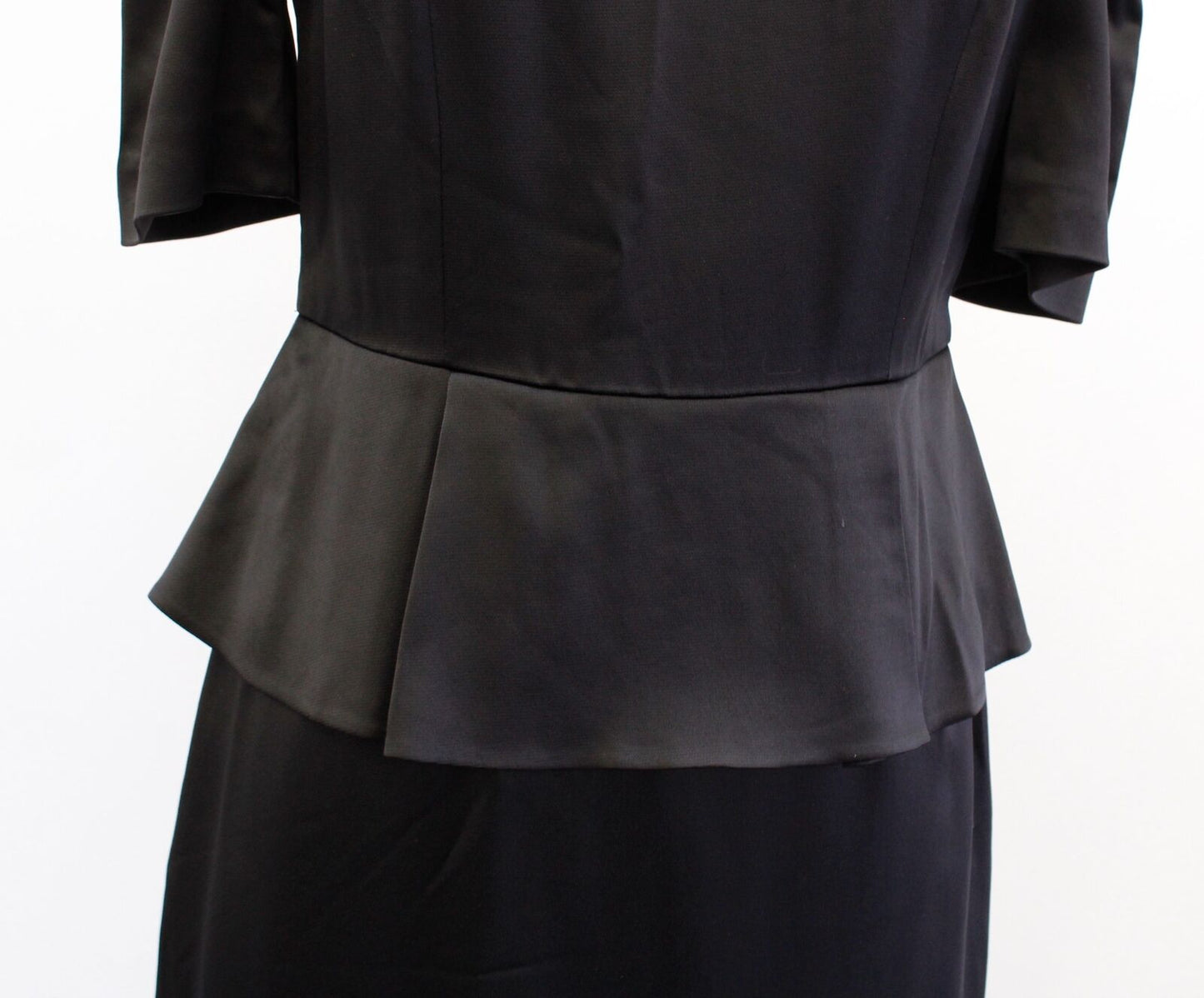 NWT Ted Baker Palard Black Cold Shoulder Peplum Pencil Sheath Dress Size 1