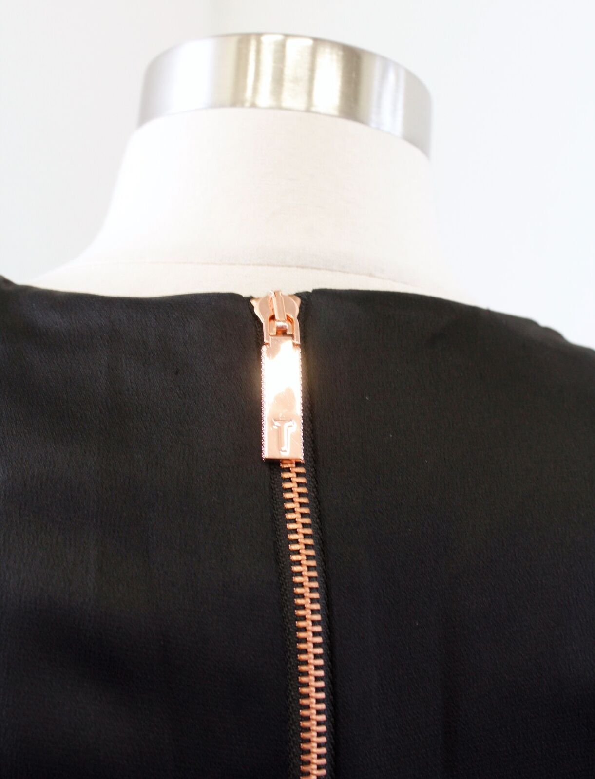 NWT Ted Baker Palard Black Cold Shoulder Peplum Pencil Sheath Dress Size 1