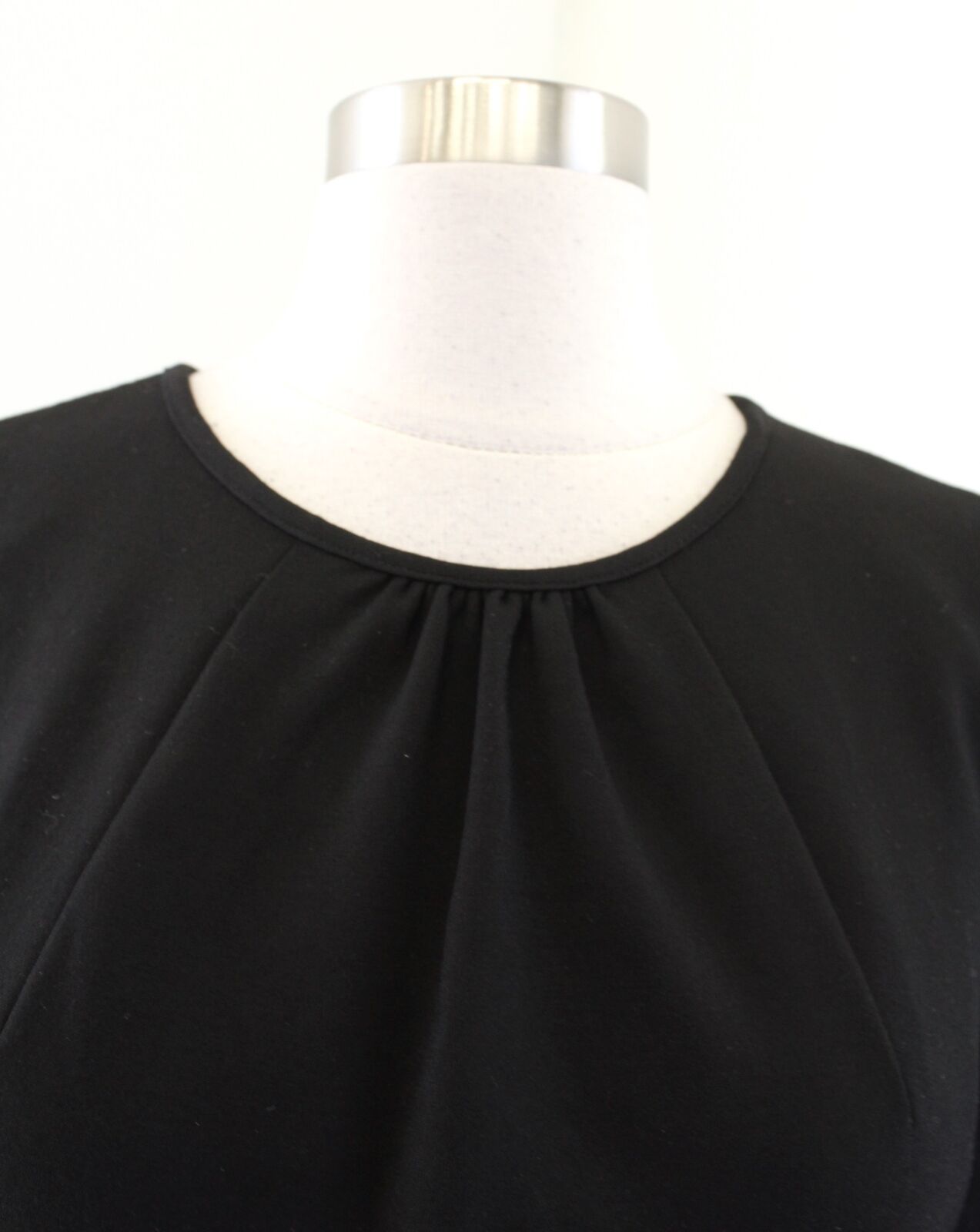 J Crew Womens Solid Black Ponte Knit Bell Sleeve Sheath Dress Size 4 Career