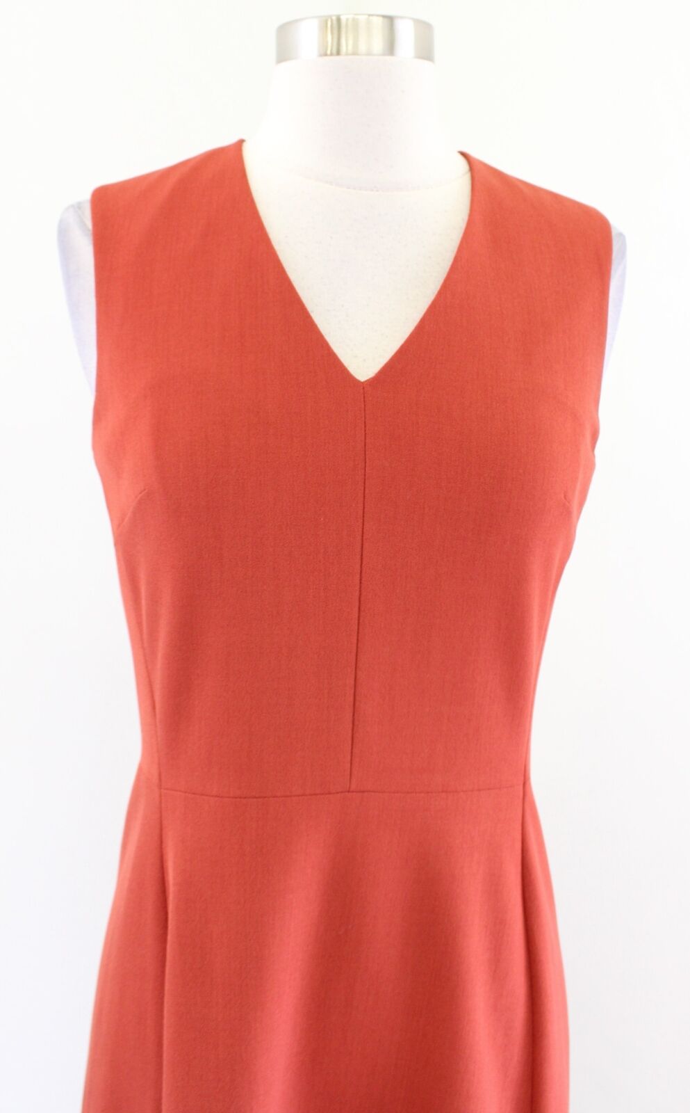 MM Lafleur Womens Annie Burnt Orange Chili Flake V Neck Sheath Dress Size 4