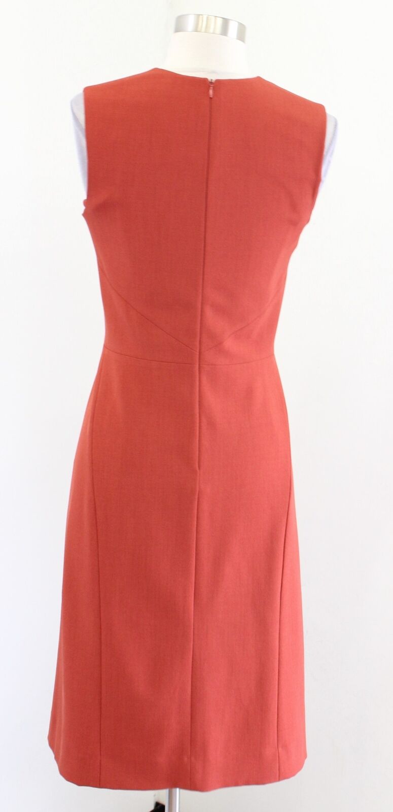 MM Lafleur Womens Annie Burnt Orange Chili Flake V Neck Sheath Dress Size 4