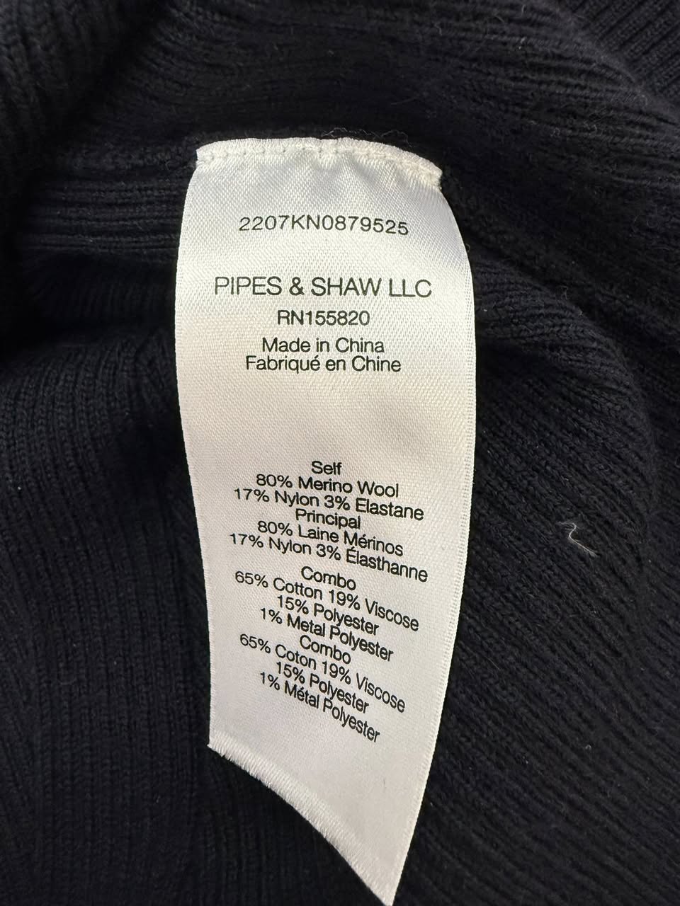 Veronica Beard Leila Plaid Puff Sleeve Ribbed Knit Sweater Top Size XL Wool