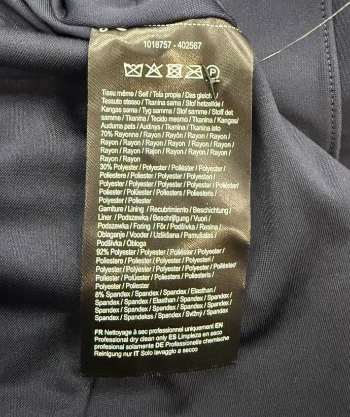 NWT $545 Halston Marie Navy Blue Halter Draped Asymmetrical Hem Jersey Dress 0