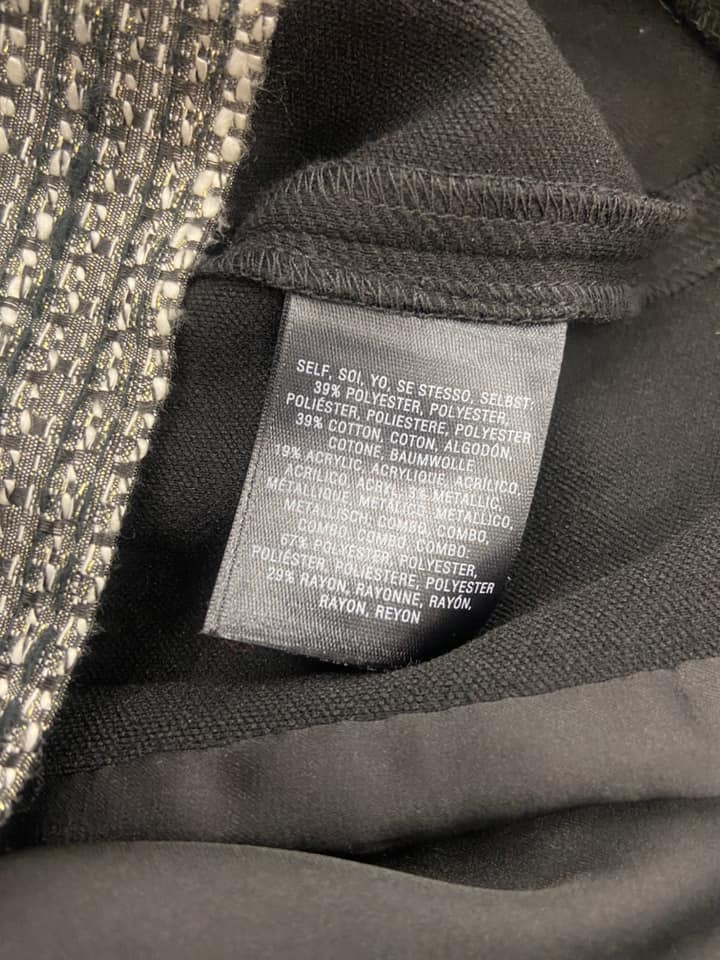 Moulinette Soeurs Anthropologie Black Gray Metallic Shimmer Tweed Sheath Dress 6