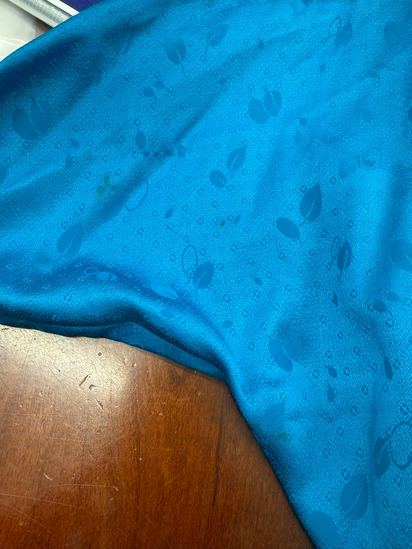 Vtg 80s Teal Blue Silk Beaded Embellished Ruffle Blouson Dress Size 8 Cocktail