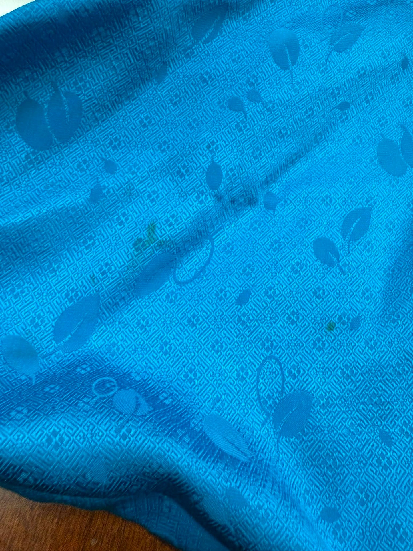 Vtg 80s Teal Blue Silk Beaded Embellished Ruffle Blouson Dress Size 8 Cocktail